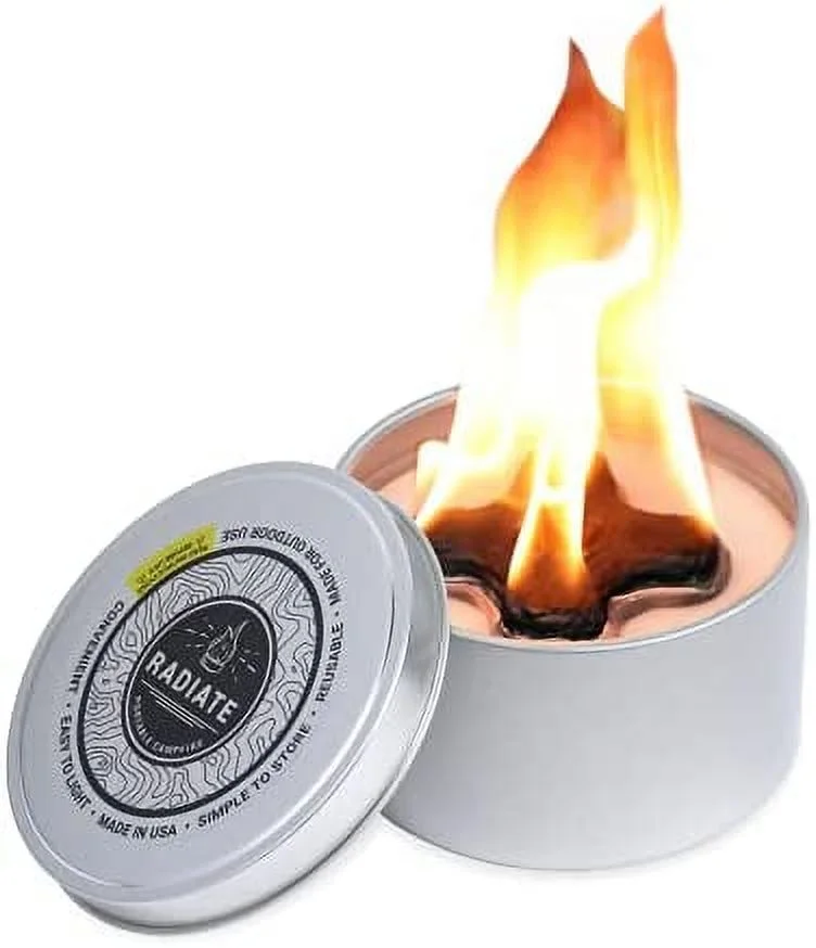 Radiate Mini Portable Campfire: The Original Go-Anywhere Outdoor Fire Pit | 3–5 Hours of Warmth and Burn Time (4 inch)