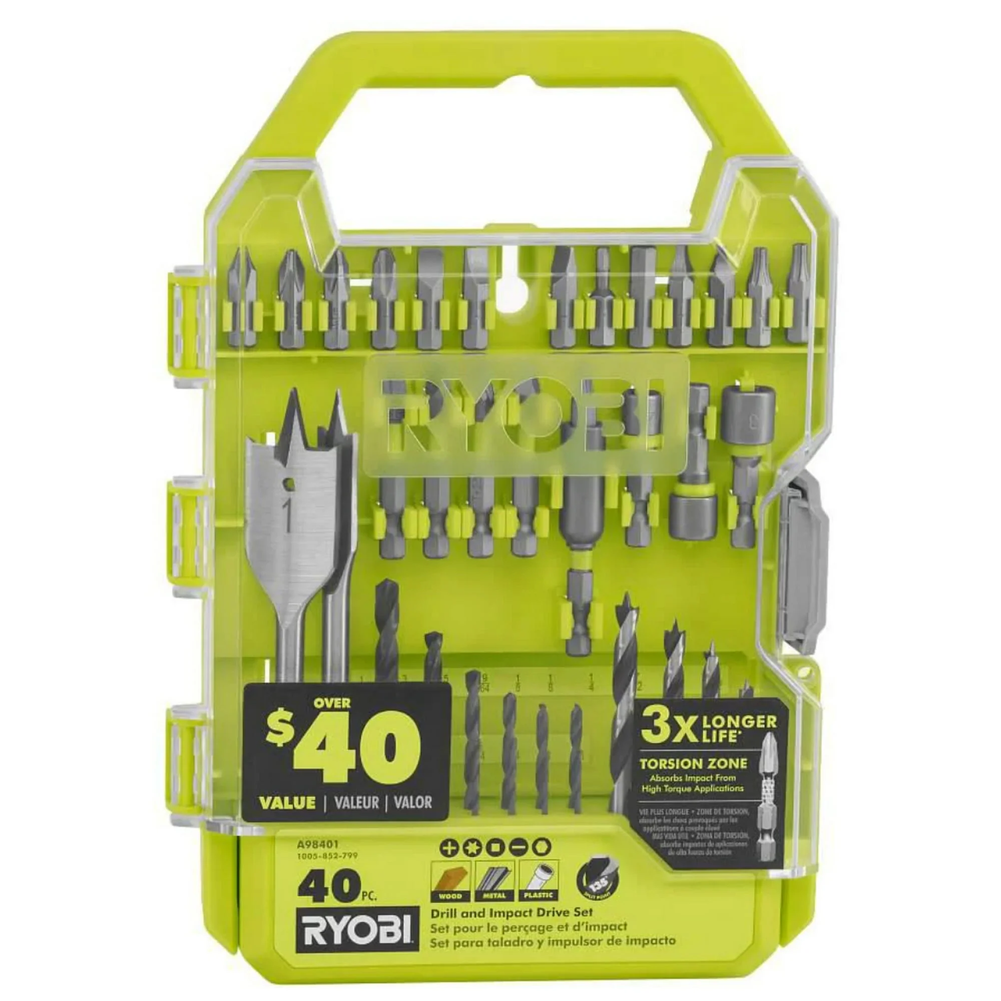 RYOBI Drill and Impact Drive Kit (40-Piece)