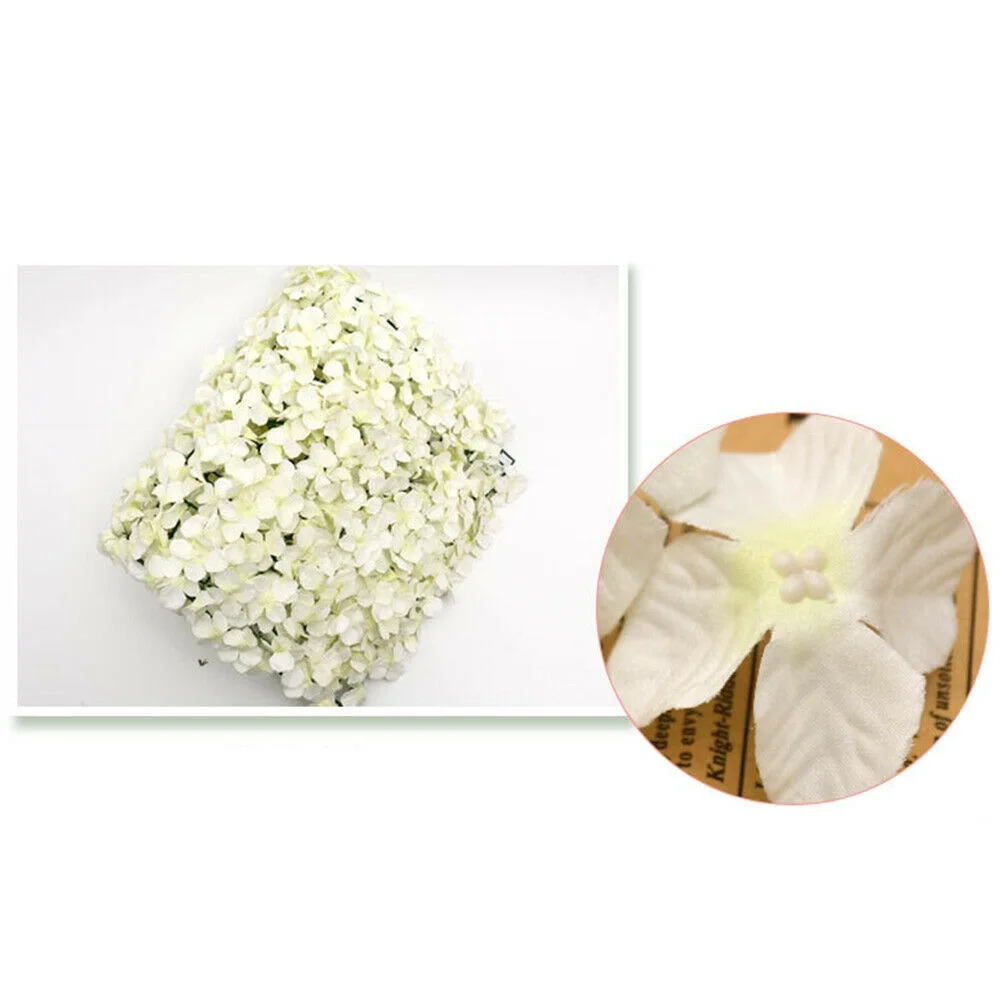 10Pcs Artificial Fake Flower Hydrangea Wall Panel Banquet Wedding Backdrop Wall
