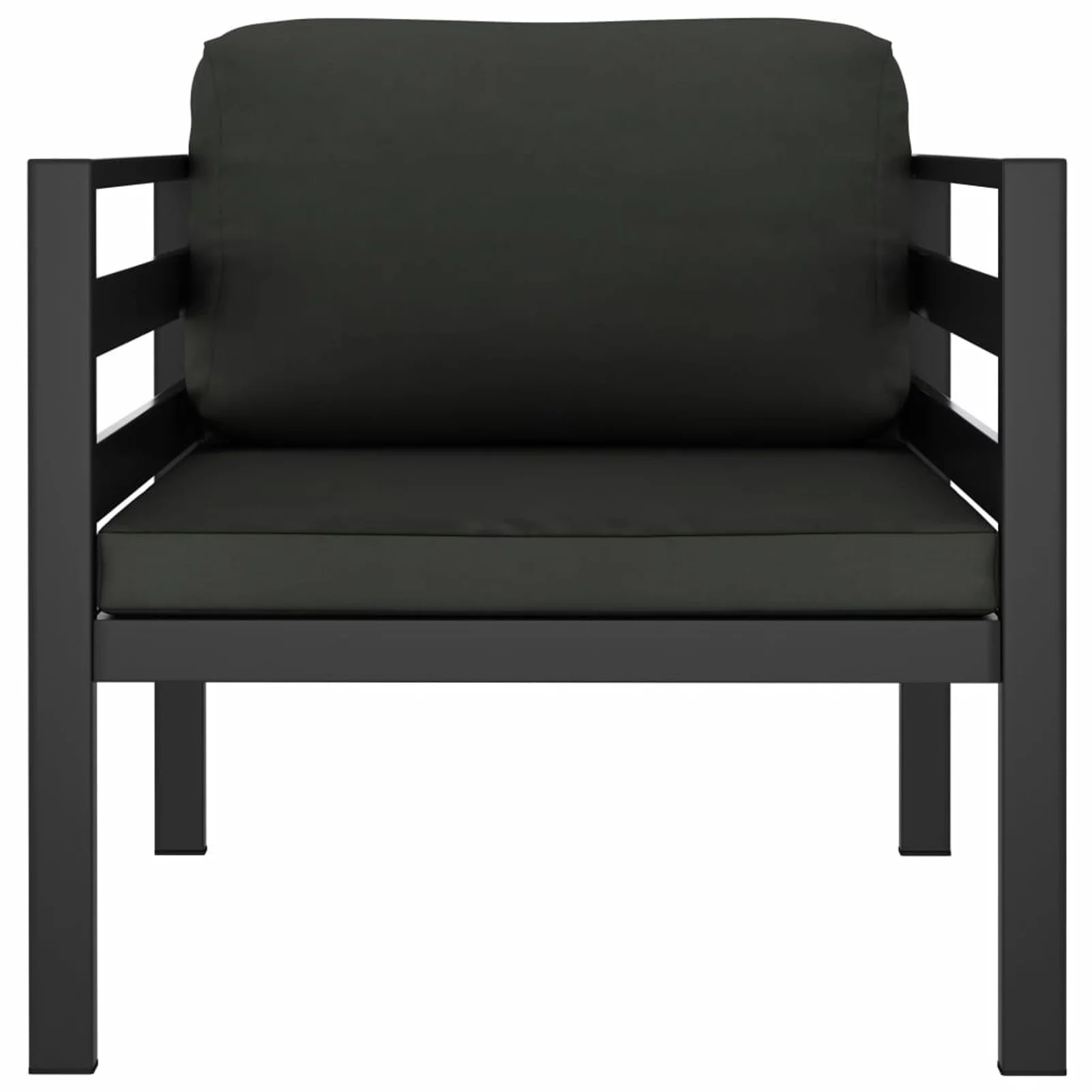 Anself 3 Piece Patio Set with Cushions Aluminum Anthracite