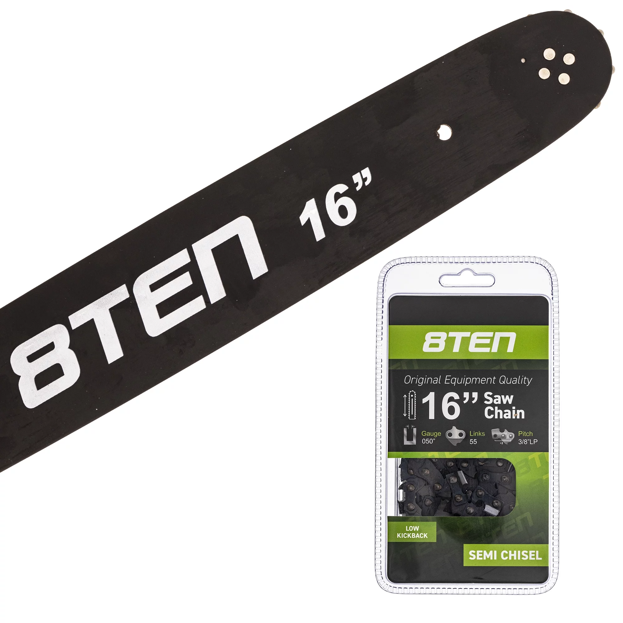 8TEN Chainsaw Bar and Chain for Stihl 16 inch .050 .375 55DL Stihl 210 MK1002926