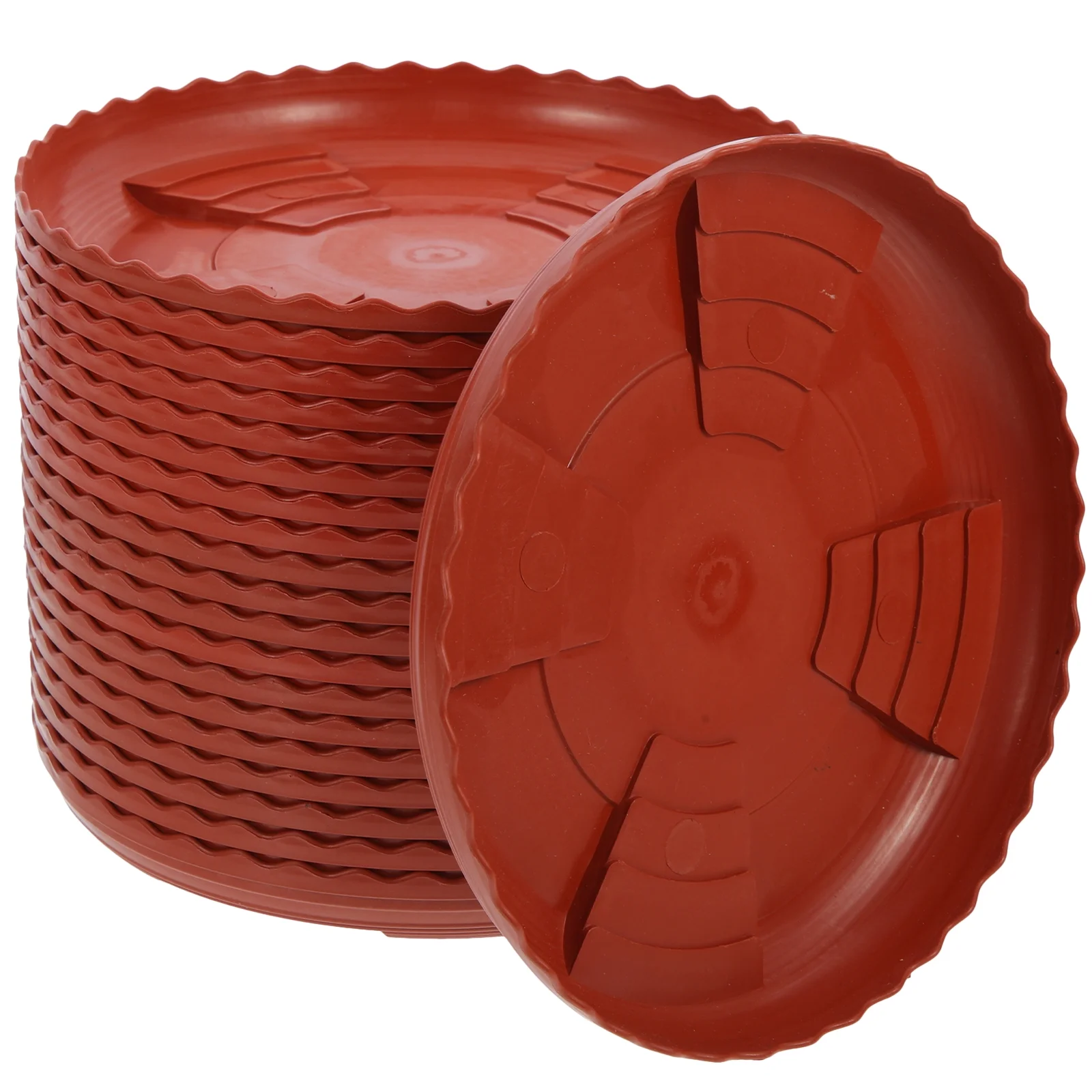 Gongxipen 20pcs Plant Saucer Plastic Plant Pot Tray Round Plant Drip Tray for Indoor Outdoor