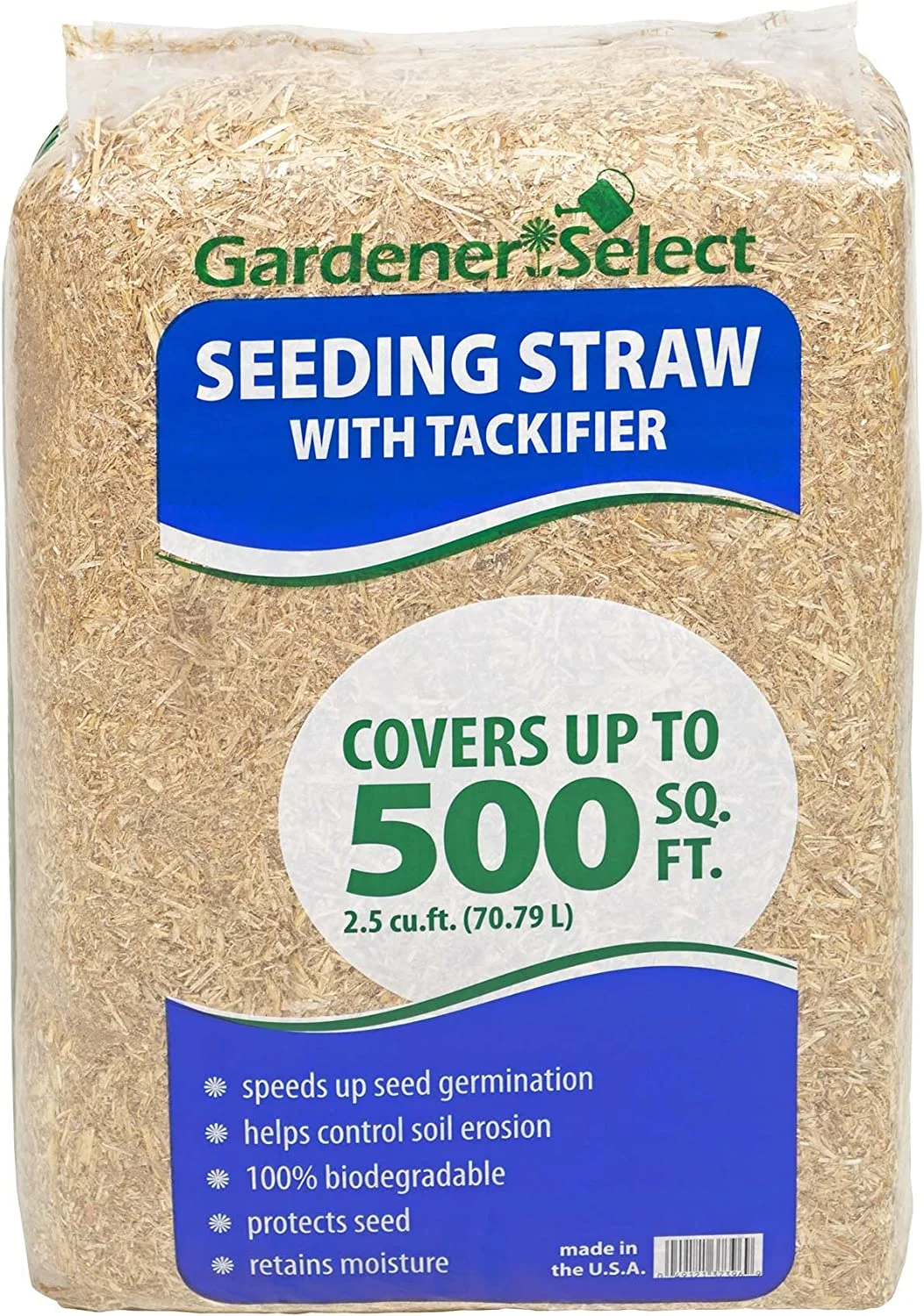Seeding Straw with Tackifier, 2.5 cu ft (up to 500 Square Foot Coverage)