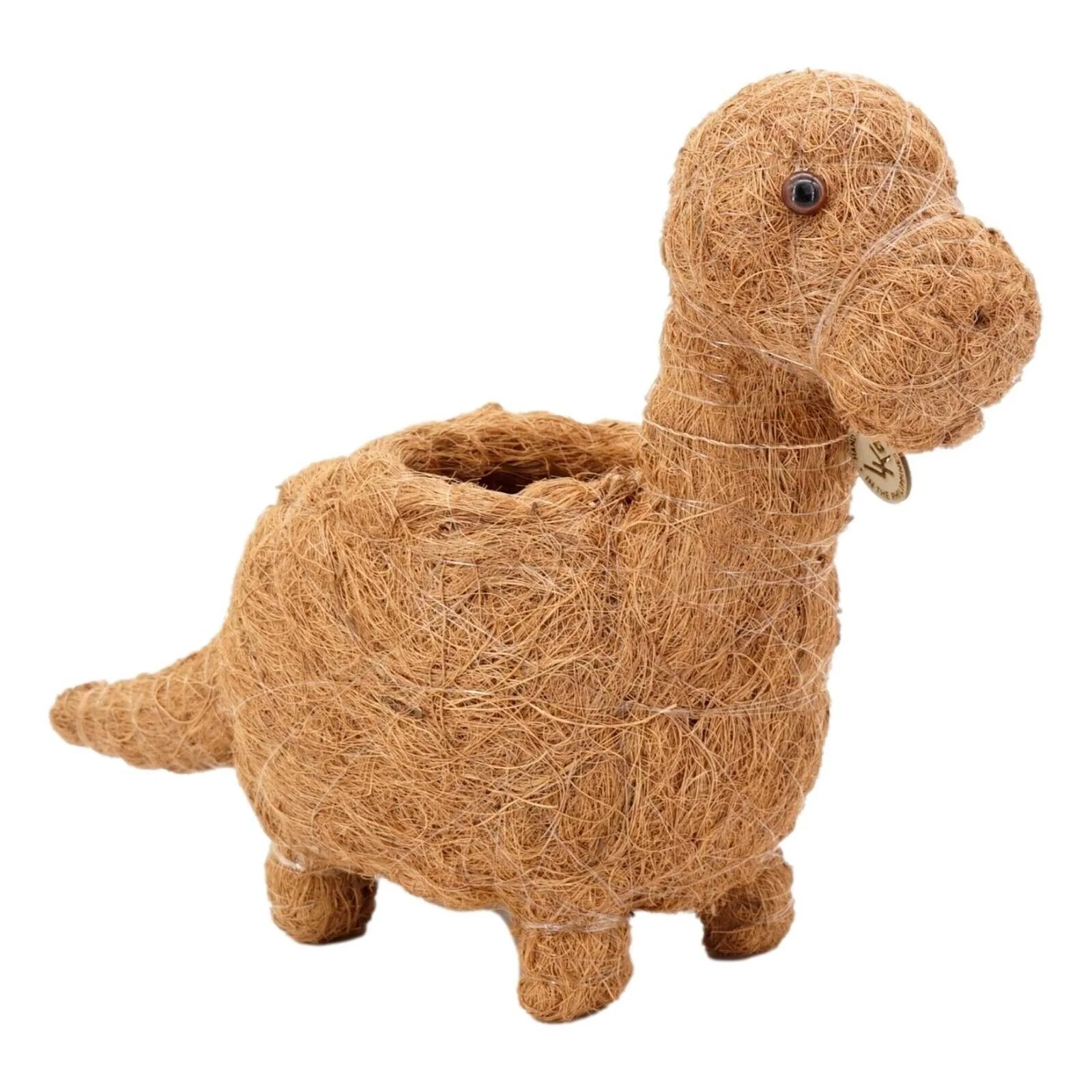 Brontosaurus Dinosaur Planter - Coco Coir Flower Pot 12 Inch Lightweight Durable Coconut Fiber