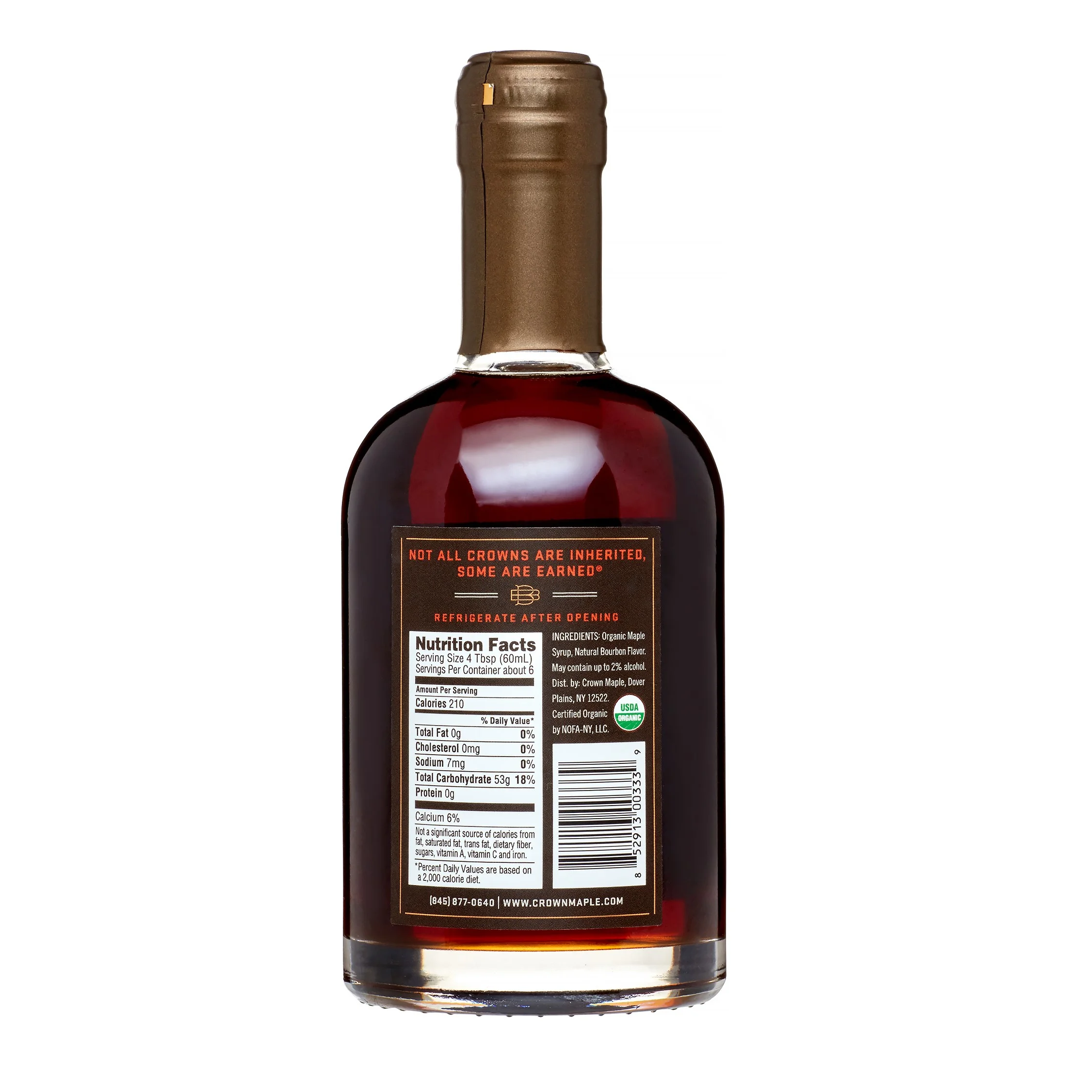 Crown Maple Syrup, Bourbon Barrel Aged, 12.7 Fl Oz