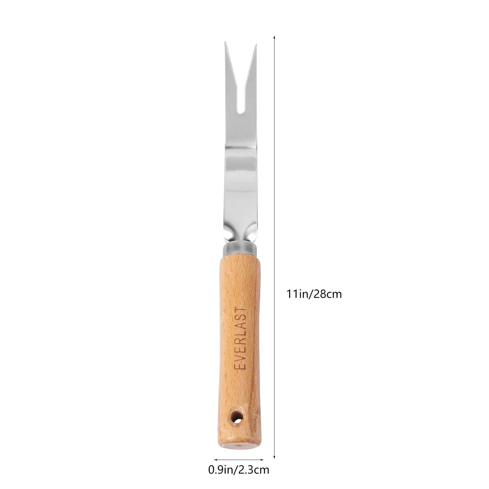 Gongxipen Professional Weeding Tool Wooden Handle Stainless Steel Manual Weeder Weeding Device (Stainless Steel Root Remover）