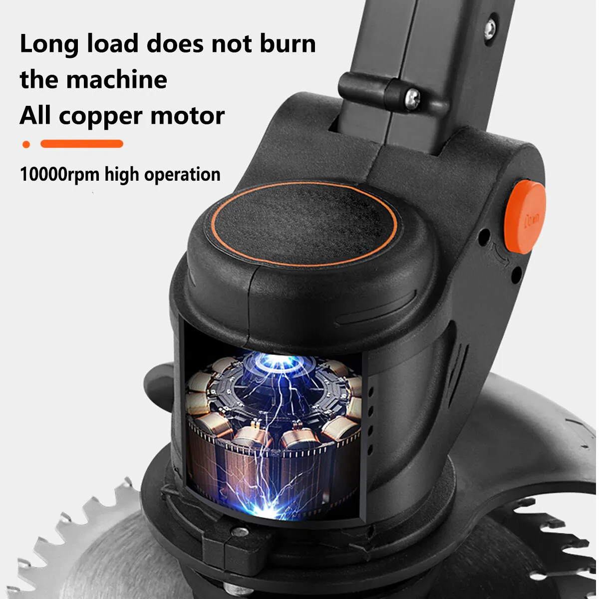 Cordless Weed Wacker, 21V Electric Weed Eater Cordless Trimmer with 2 Battery Powered, 3 Types Cutting Blade, Lightweight Grass Trimmer for Lawn Yard Garden