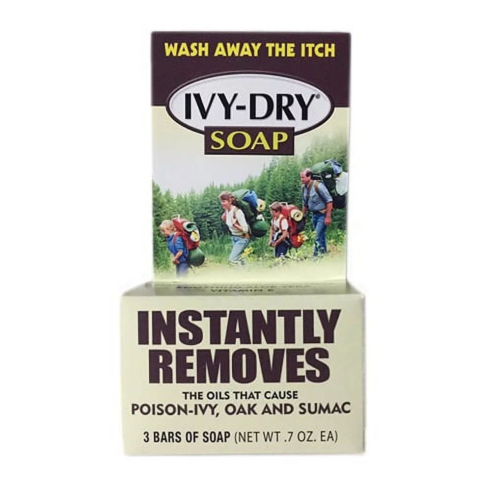 Ivy-dry Soap Instantly Removes Poison-ivy, Oak and Sumac. 3 Bars of 0.7 Oz Each, 3 Pack