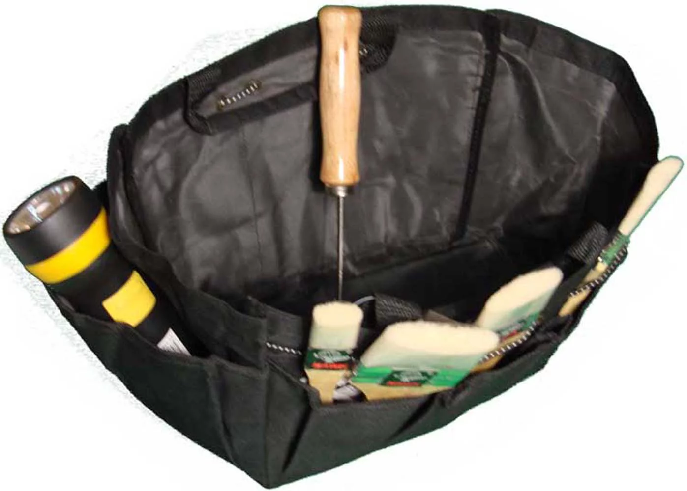 HAWK Black Garden Tool Bag | Durable & Organized Storage | Multiple Pockets | For Professionals & Hobbyists For Storing & Transporting Equipment