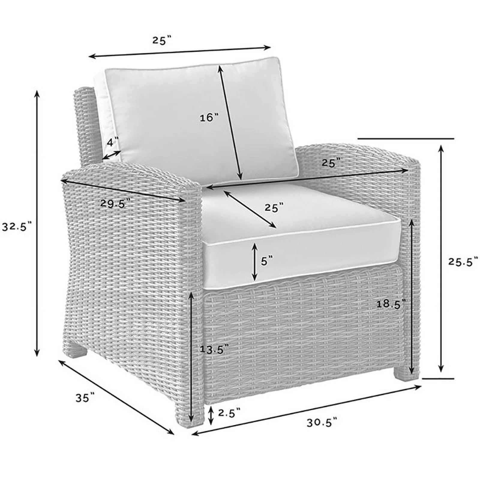 Pemberly Row Wicker Patio Chair in Brown and Sangria