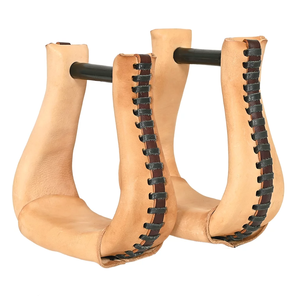 Hilason Western Saddle Bell Oil Leather Horse Saddle Stirrups Neck 3 In