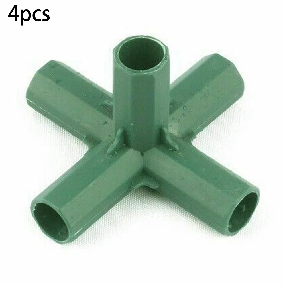 Yannee 4 Pcs 5 Way 16mm Frame Bracket Mini Greenhouse Connectors for Outdoors, Portable Hot House