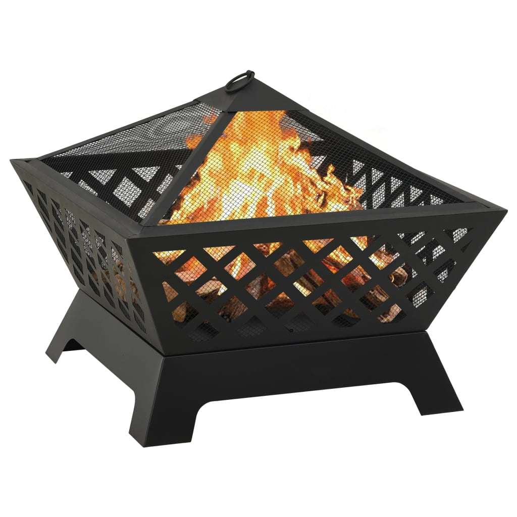 vidaXL Fire Pit with Poker 25.2
