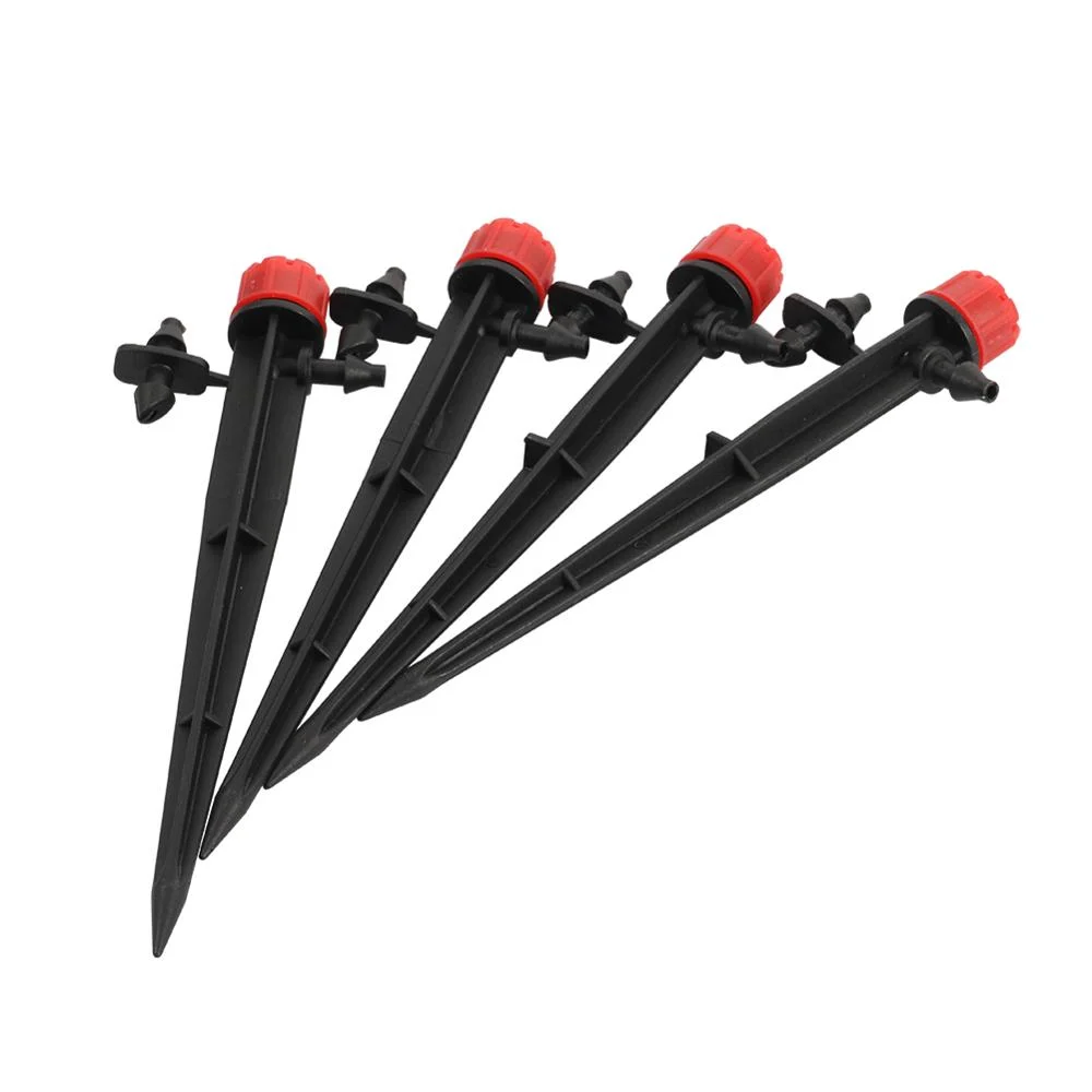 100 Pcs Adjustable 8 hole Long Rod Dripper Garden Irrigation Spiked Sprinkler Greenhouse Potted Plants Watering Device