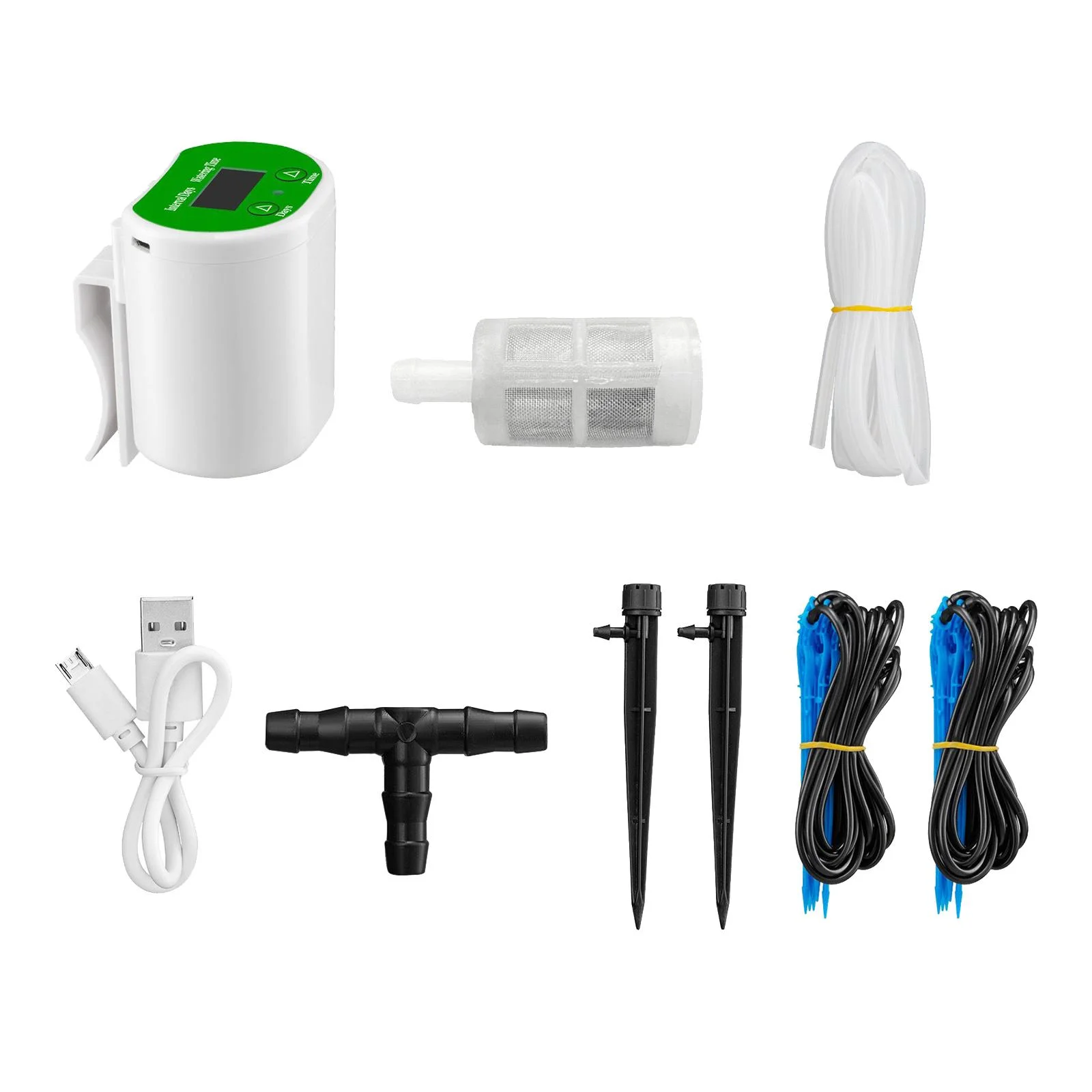 Plant Automatic Watering System Device Garden Sprinkler Adjustable USB Rechargeable Gardening Irrigation System for Lawn Yard C