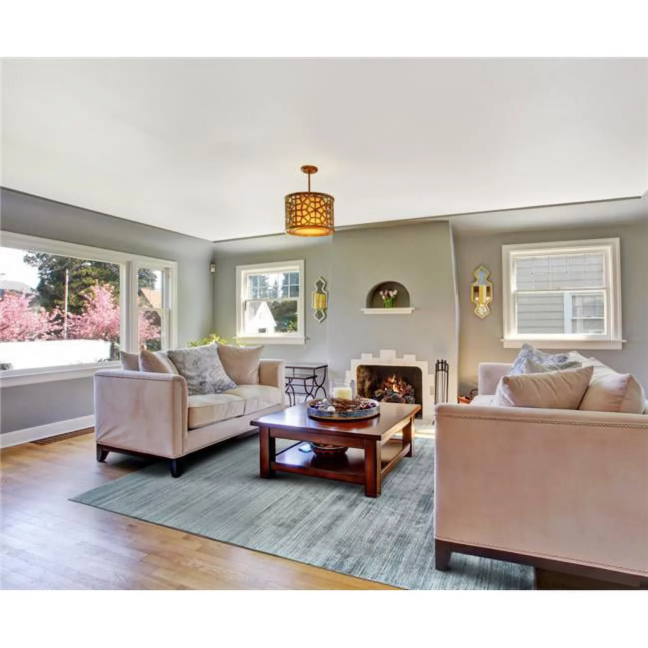 HomeRoots  4 x 6 ft. Blue & Gray Ombre Hand Woven Rectangle Area Rug - Blue and Gray - 4 x 6 ft.