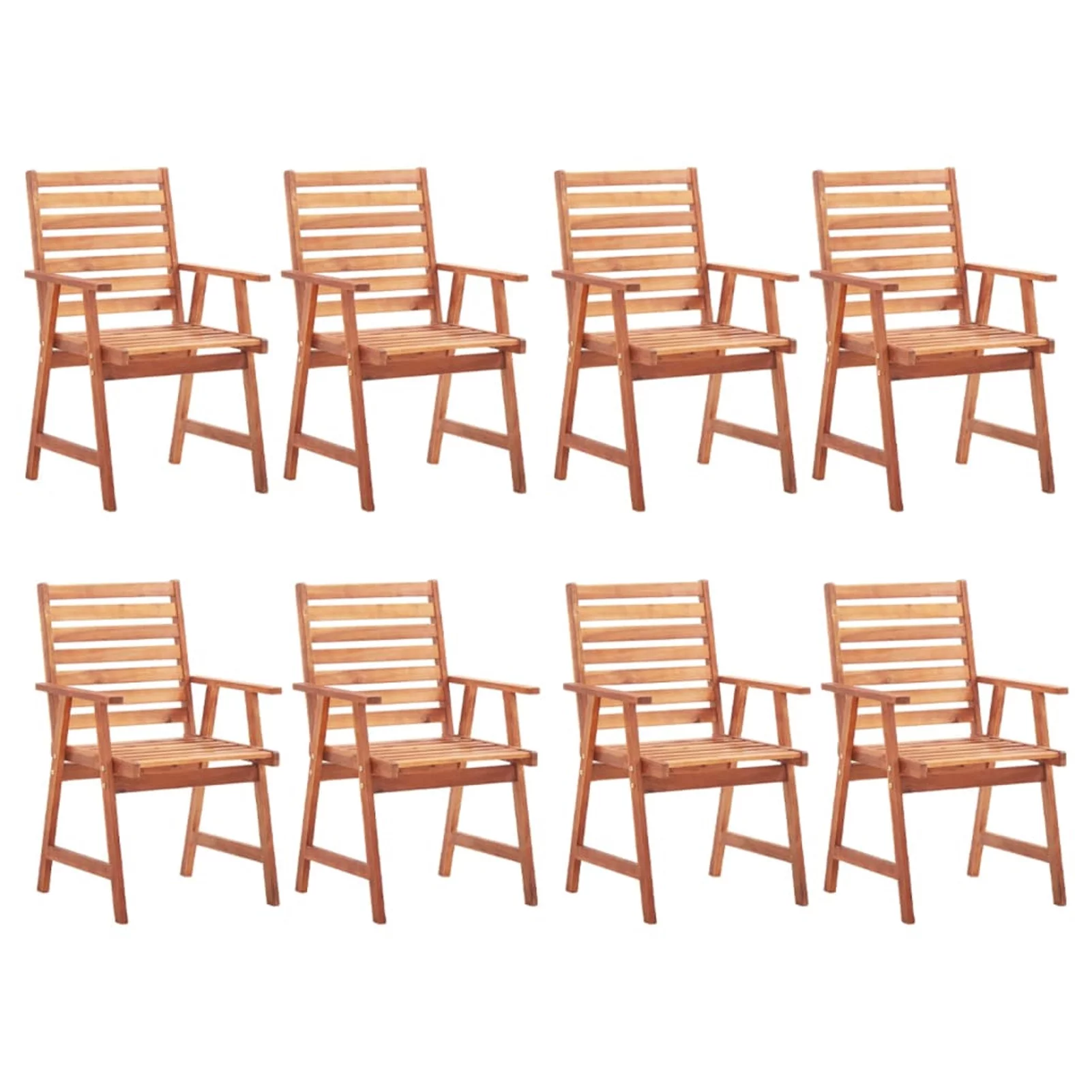 Andoer parcel,Chair Wood 3078379 Furniture8 PcsChair Patio Chairs With CushionsDeck Lawn Patio Chair Style Cushions Patio Chair Wood SlatChair Style Wood Jiaocha