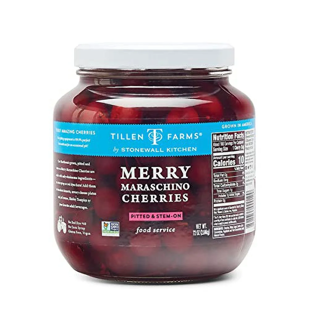 Tillen Farms Merry Maraschino Cherries, 72 Ounce
