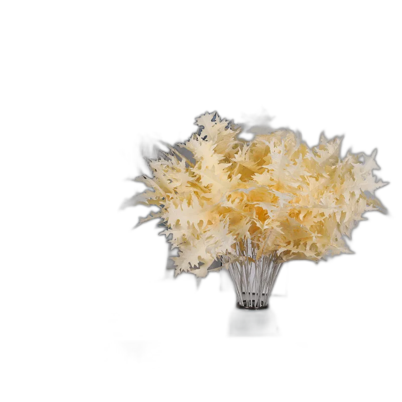 Simulated oak tree wedding decoration wedding road guide fake flower bouquet artificial flower ceiling flower material plastic sawtooth leaves