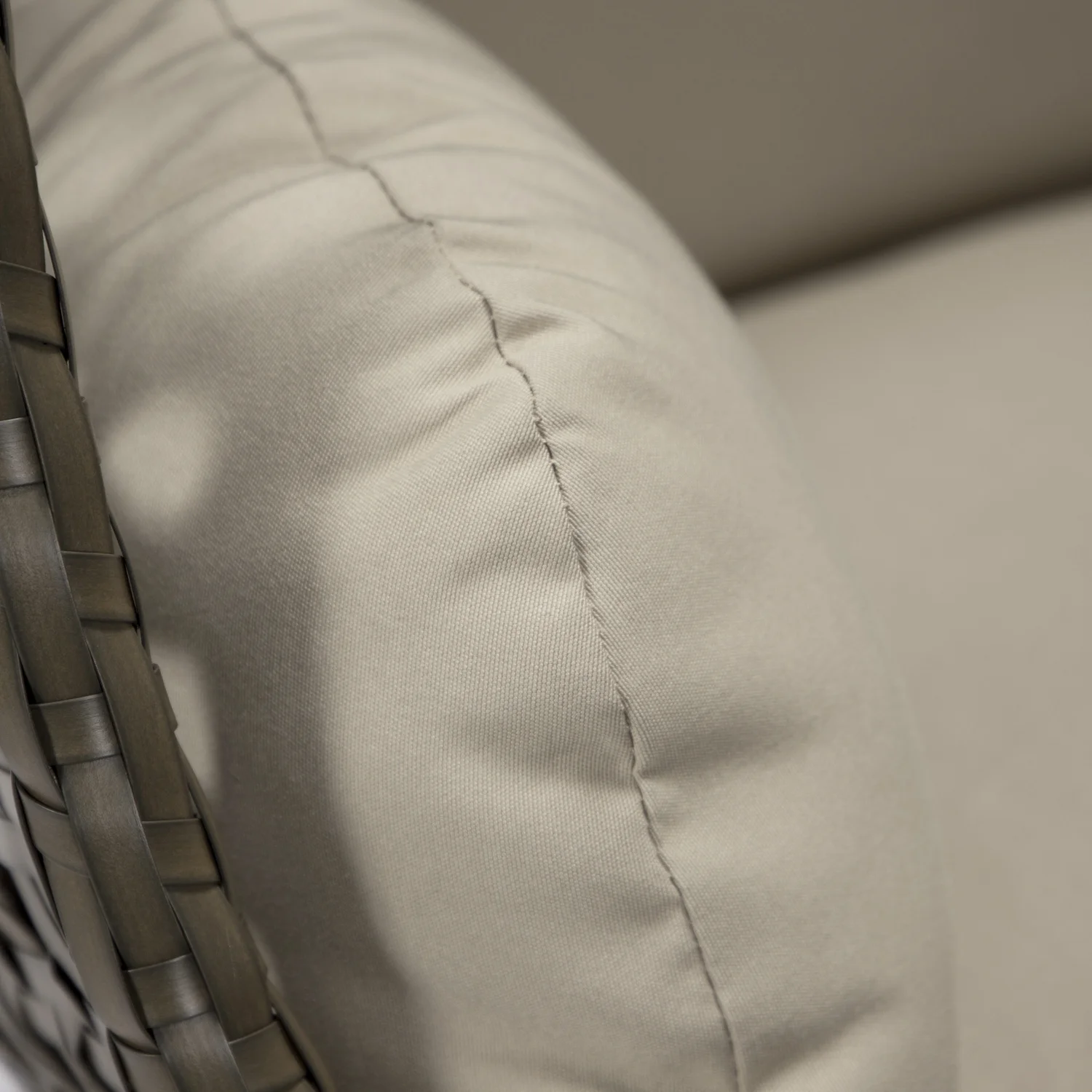 Maykoosh Art Deco Dreams Beige Wicker Hanging Egg Swing Chair