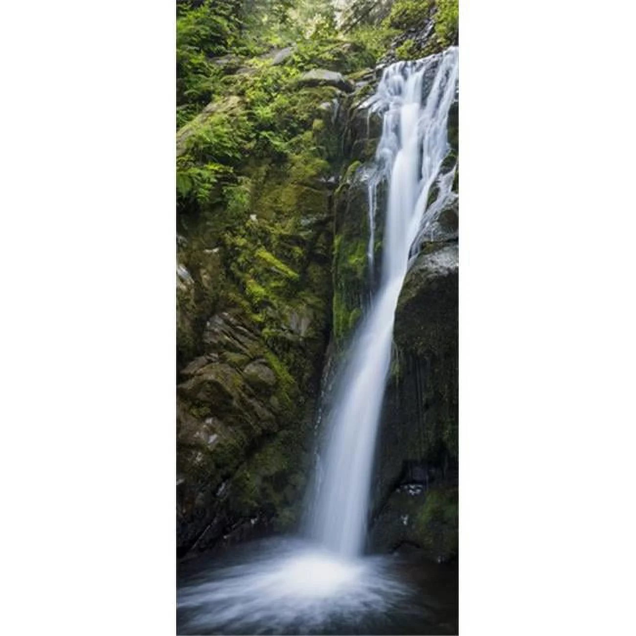 A Secluded Waterfall is Found On Necarney Creek - Manzanita Oregon United States of America Poster Print by Robert L.Potts - 20 x 44 - Large
