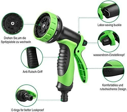 2 Pack Expandable Garden Hose, 75ft Each Garden Hose Flexible Water Hose 3-Layer