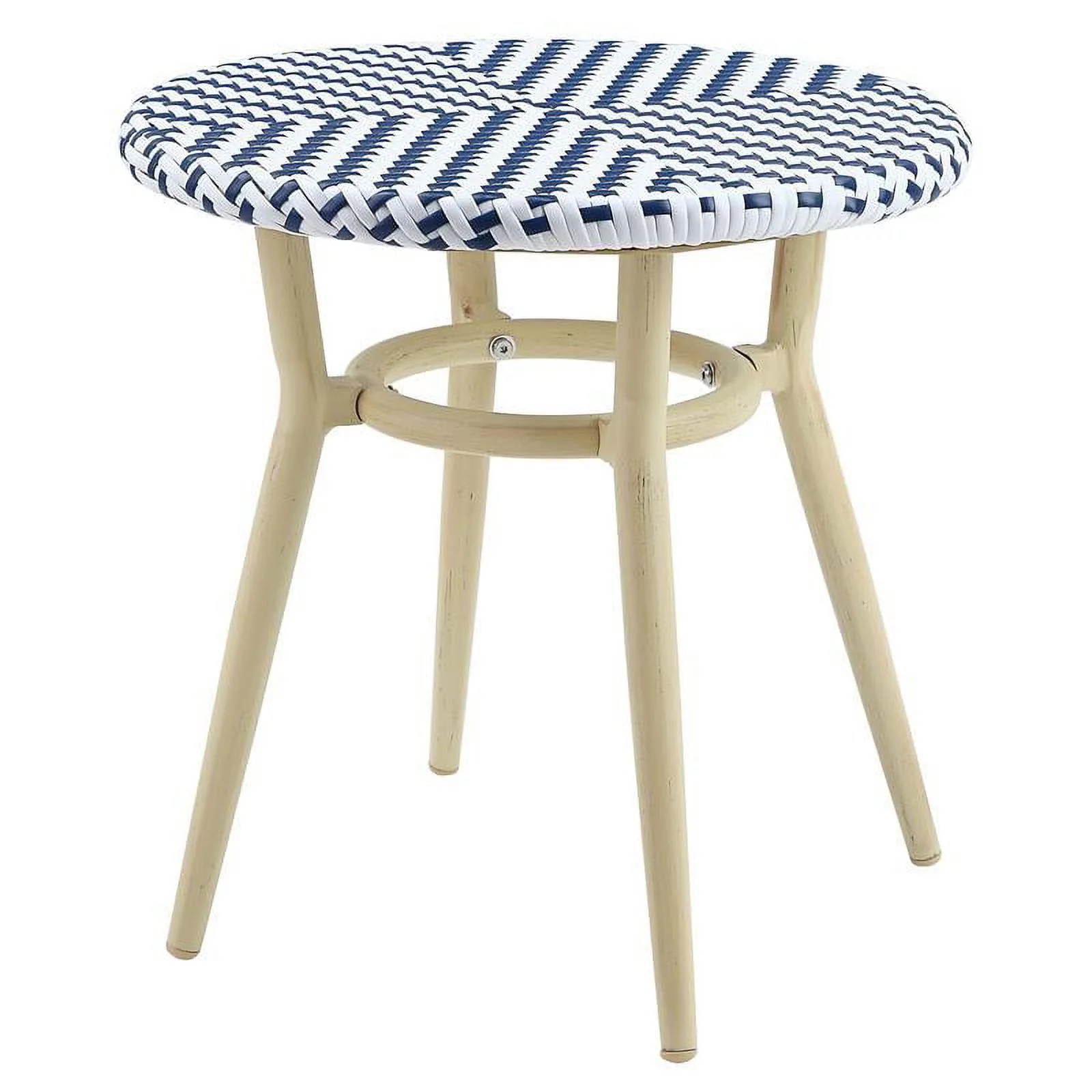 Furniture of America Dakie Aluminum 3pc Patio Kids Chair and Table Set in Navy
