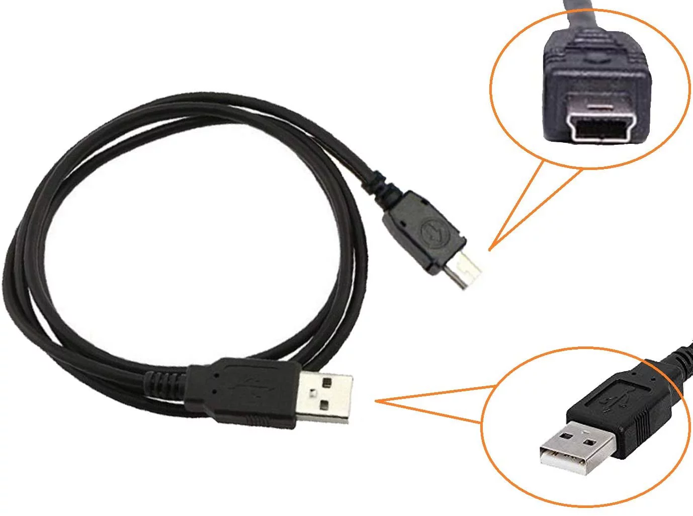 UpBright USB 2.0 Cable Data Cord For Clickfree C2N Plus 1TB Automatic Backup Hard Disk Drive HDD HD1037N HD1037NSE WD1022XM WD1029XM WD1033XM C2 500GB HD225 250GB 2.5