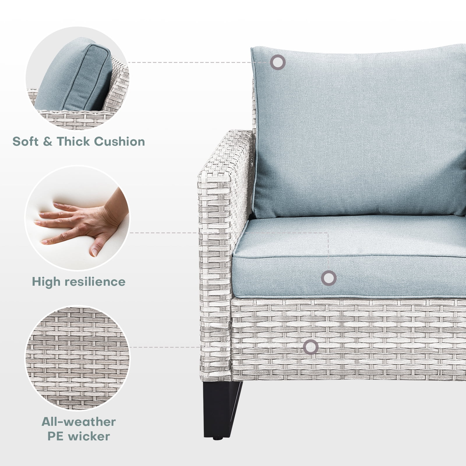 POCASSY 2 Person Seating Group with Cushion