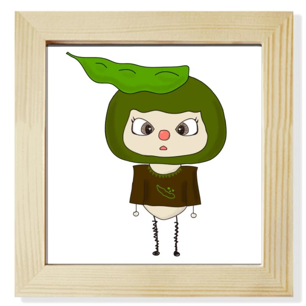 Vegetable Beans Green Delicious UU Square Picture Frame Wall Tabletop Display