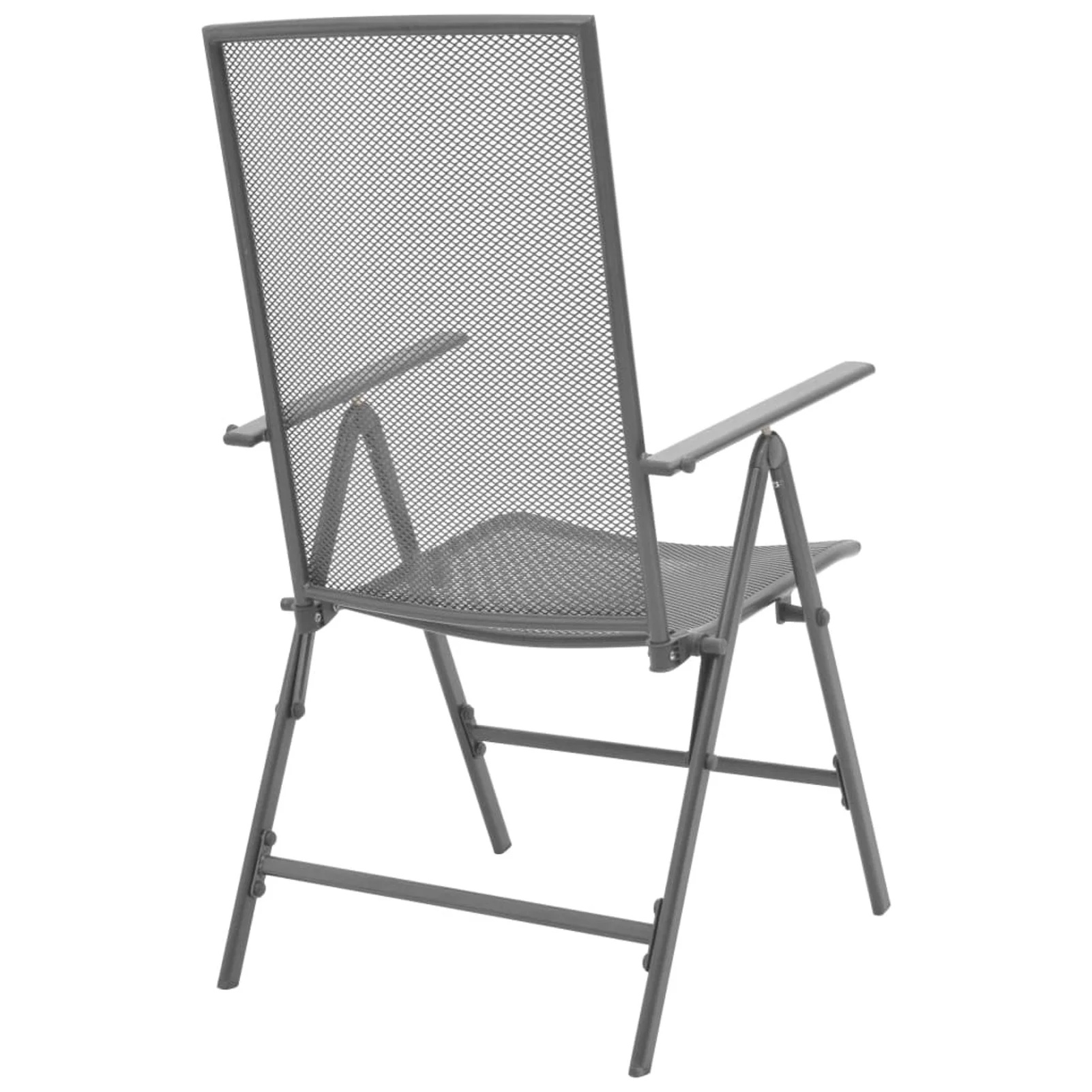 Suzicca Stackable Patio Chairs 2 pcs Steel Gray
