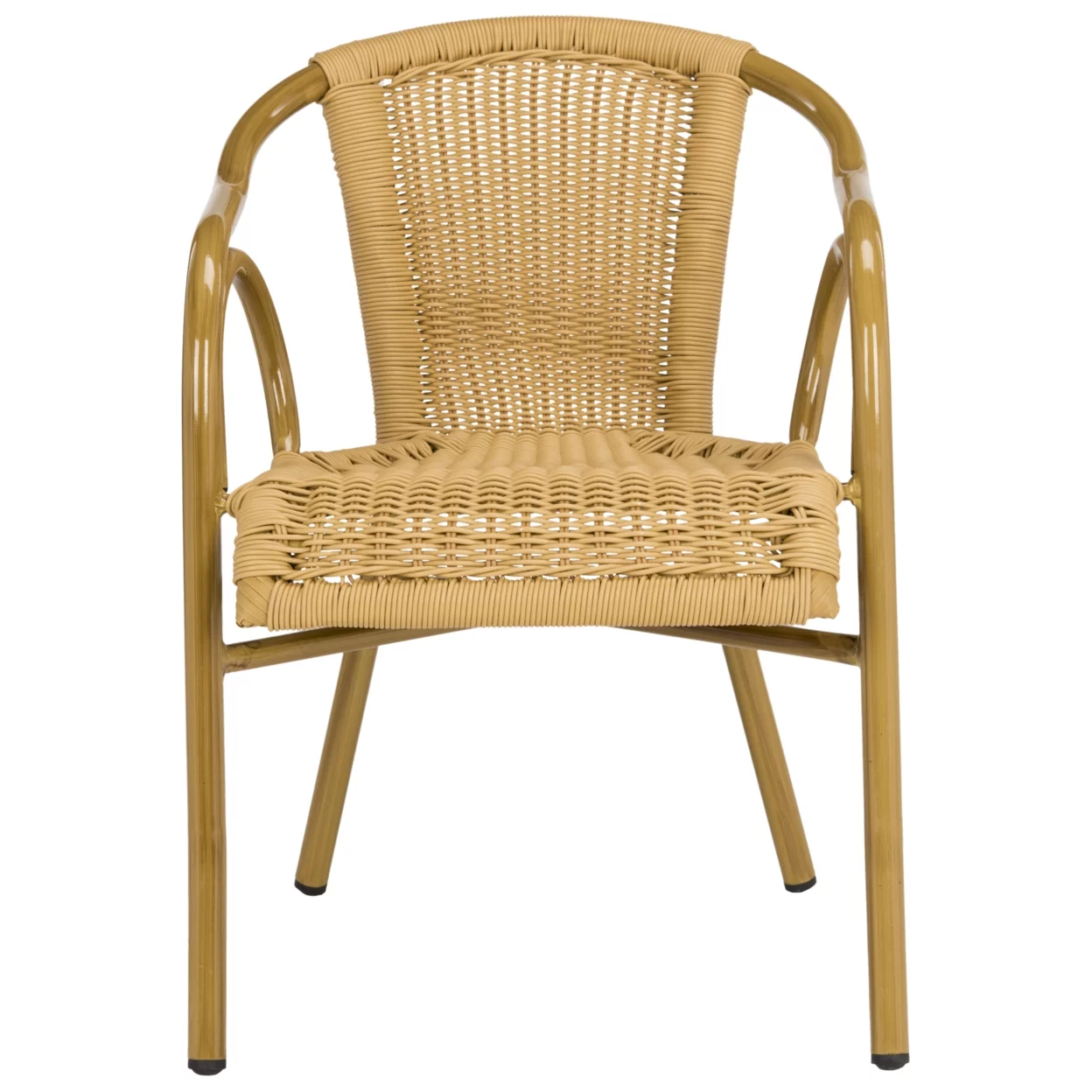 Safavieh Dagny Outdoor Stacking Arm Chair, Set of 2 - Light Brown