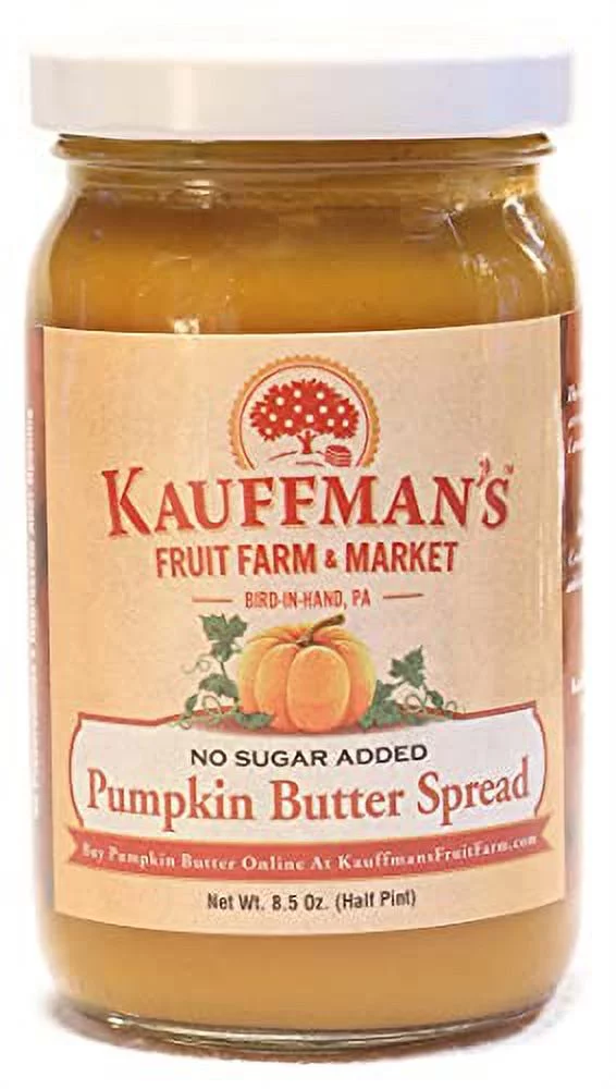 Kauffman Orchards Homemade Pumpkin Butter Spread, No Granulated Sugar Added, 8.5 Oz. (Pack Of 6)