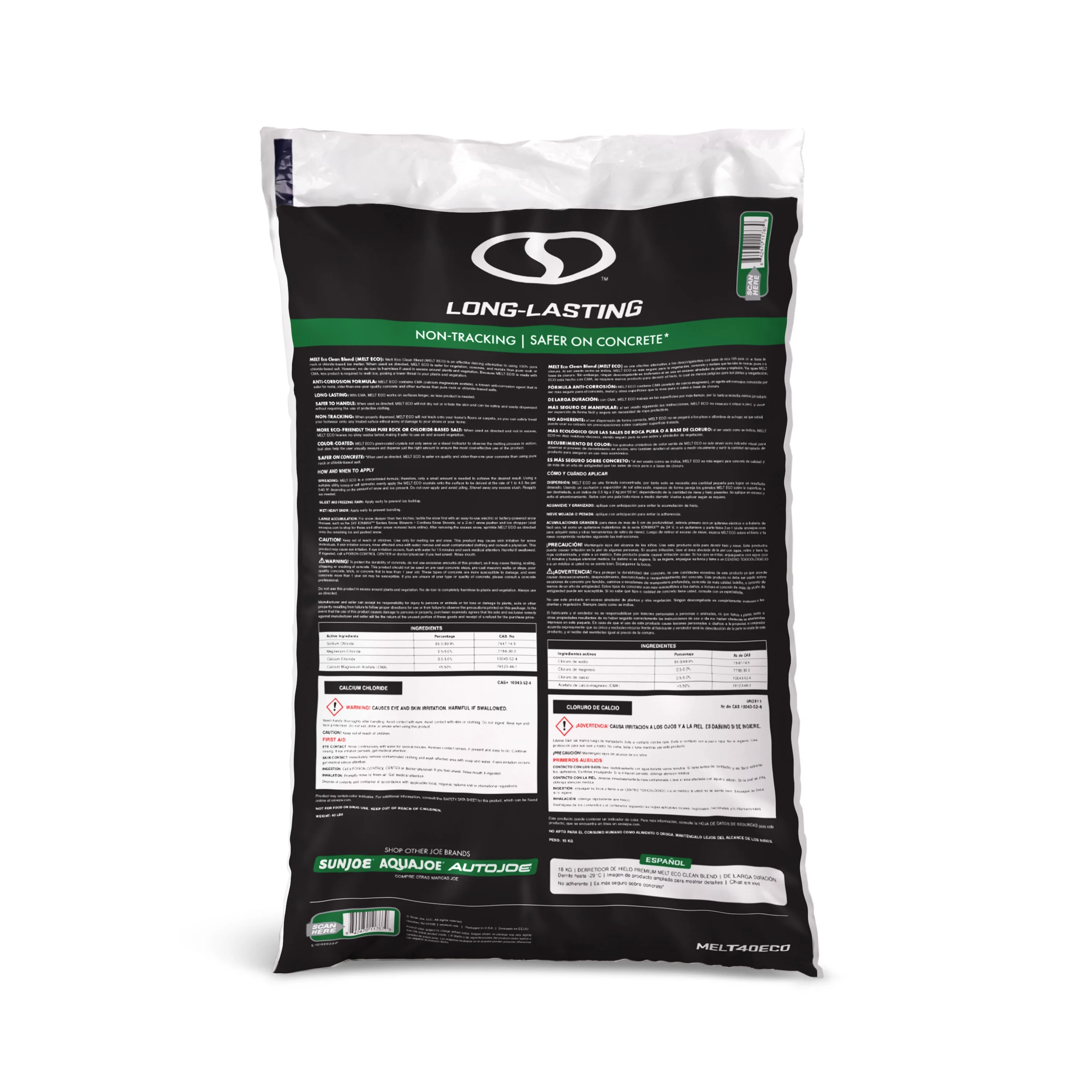 Snow Joe 40lb Eco Clean Ice Melt, Single bag