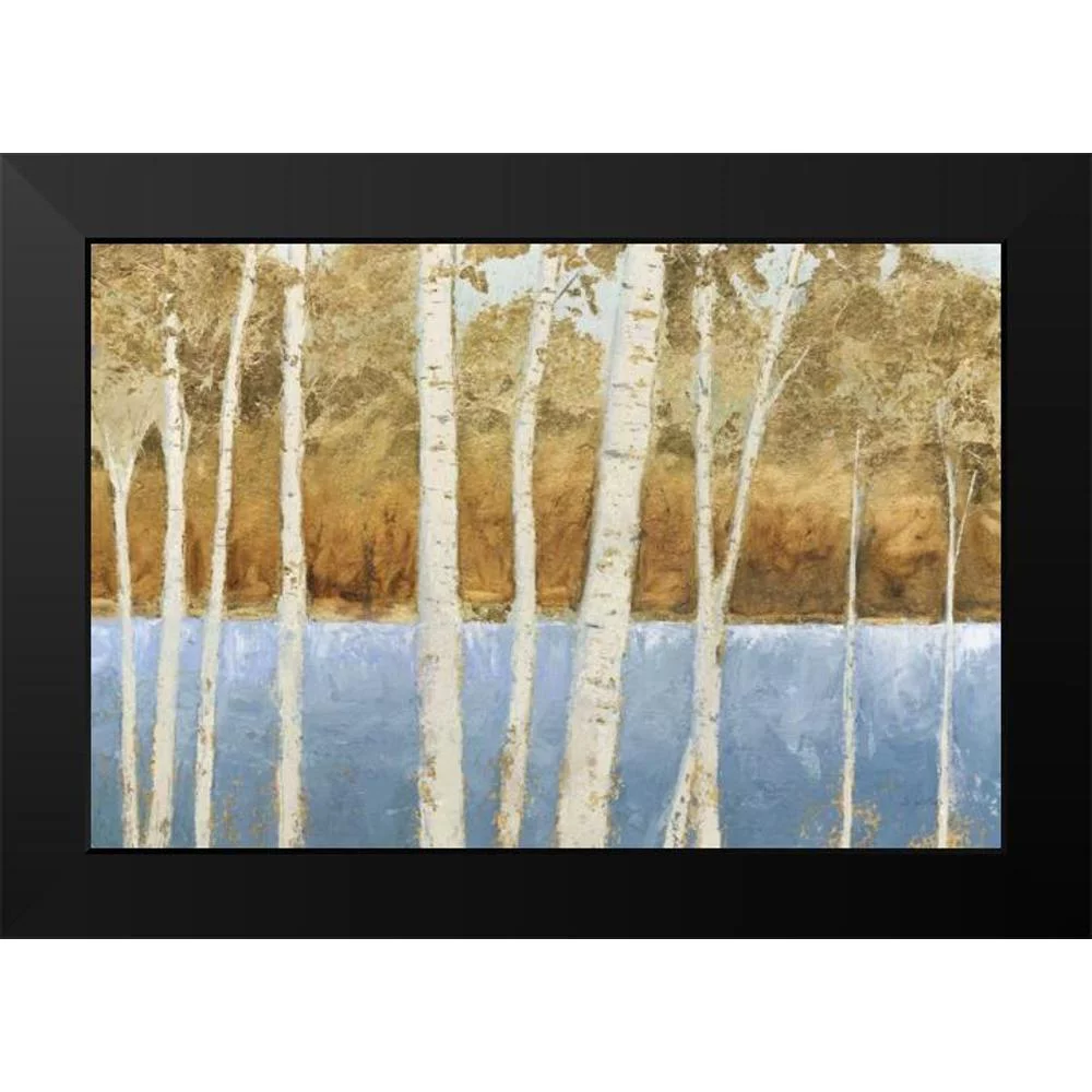 Wiens, James 14x11 Black Modern Framed Museum Art Print Titled - Lakeside Birches