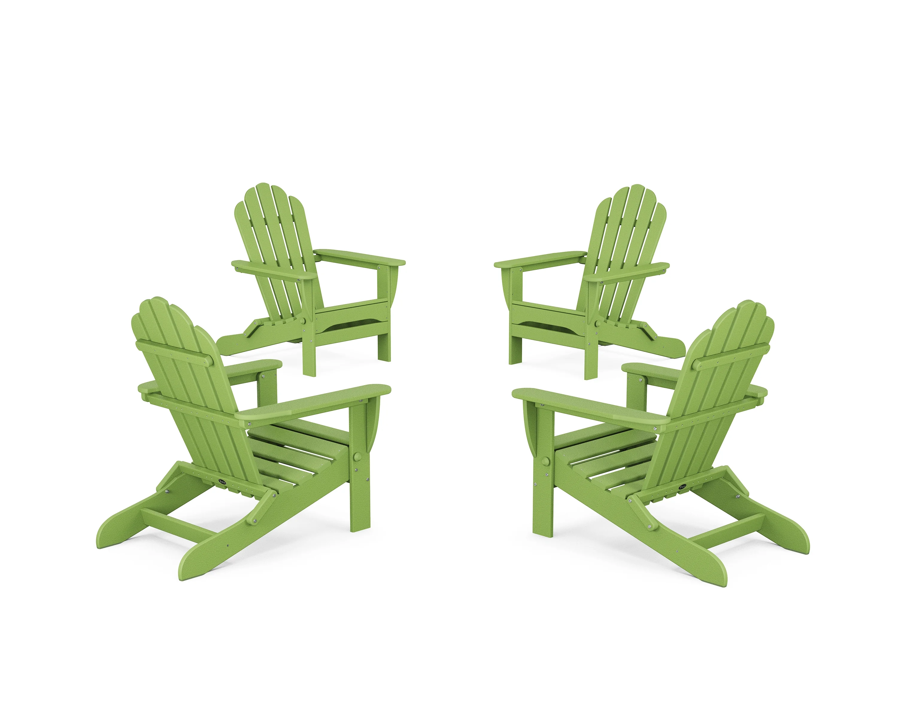 Trex® Outdoor Furniture™ 4-Piece Monterey Bay Folding Adirondack Chair Conversation Set in Lime