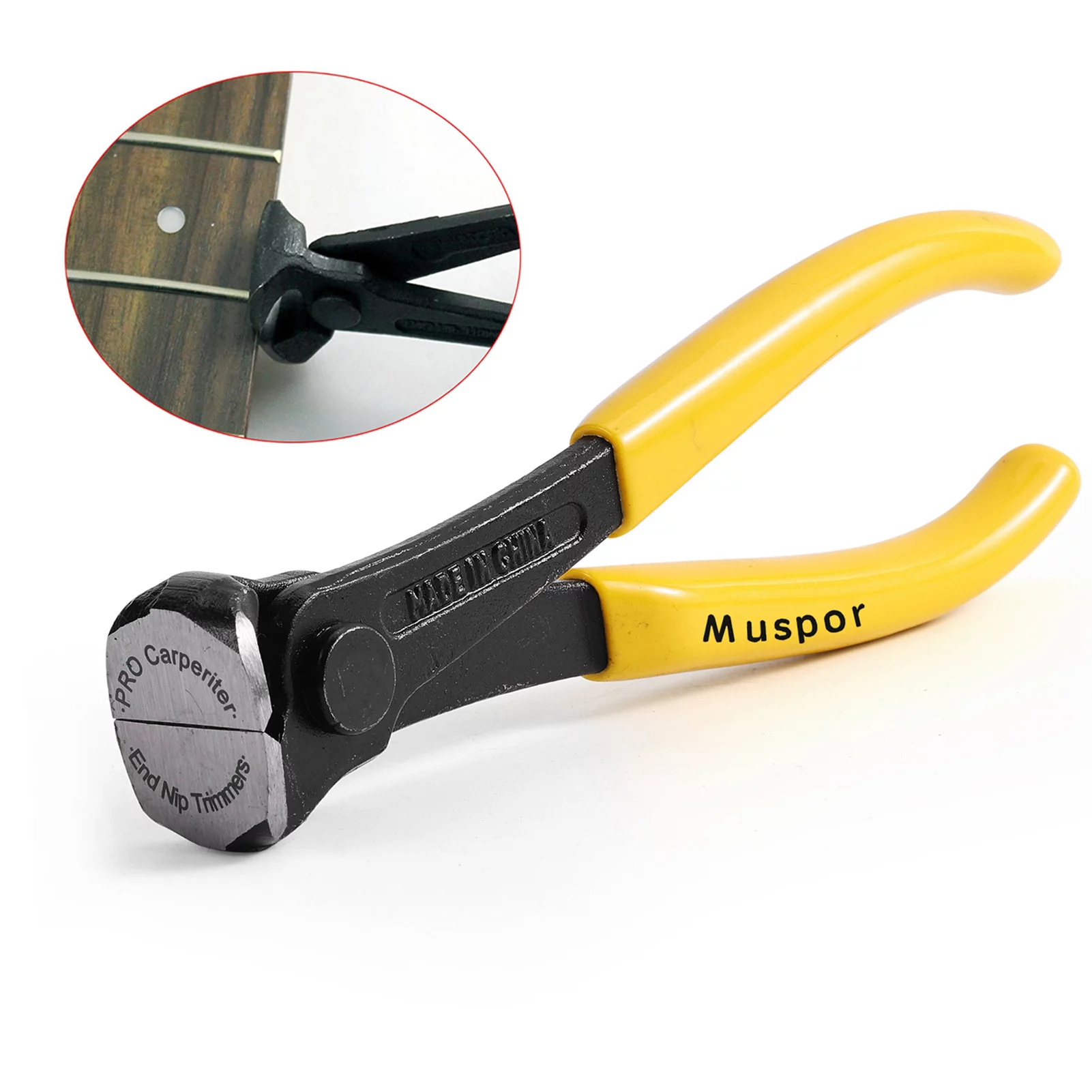 Muspor MX0361D 6-inch Fret Wire End Nippers Guitar Fret Wire End Cutting Pliers Luthier Tool Nipper Puller Pliers String Scissors End Nip Trimmer
