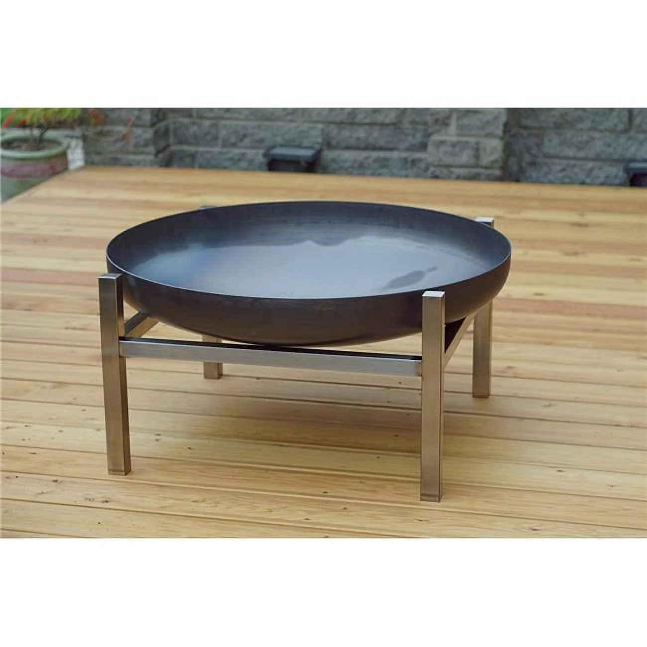 Curonian 390Parnidis Solid Steel Burning Fire Pit Parnidis - Large