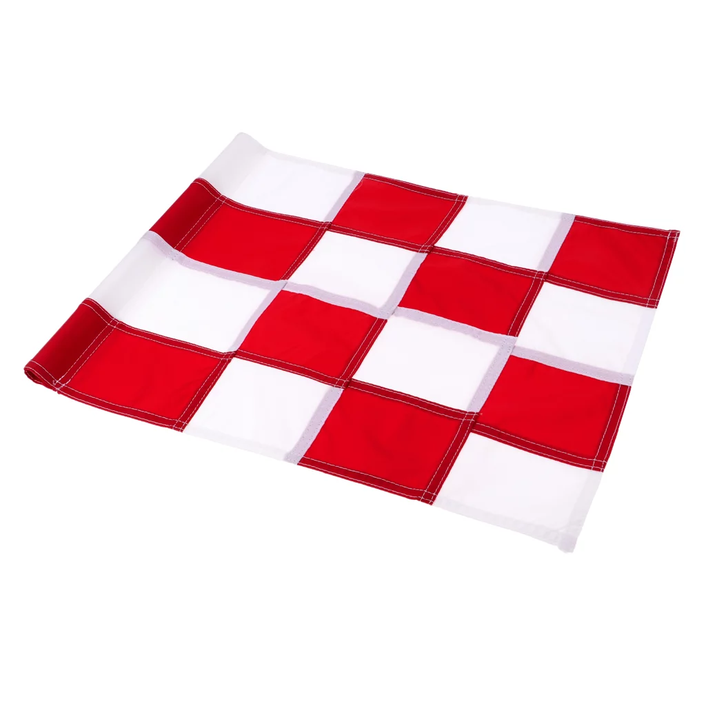 Golf Flag, 20'' x 14'' Large Backyard Practice Putting Green Flags (Flag Only) for Golf Players, Lightweight & Portable White