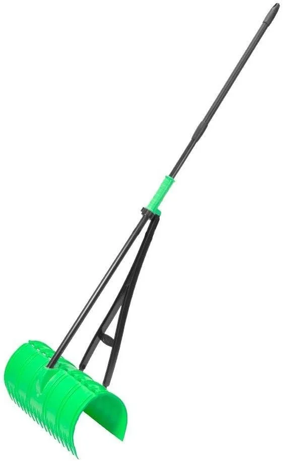 Rake Back Saving Garden Rake ― Leaf Rakes for Gardening ― Leaf Picker Upper ― Heavy Duty Leaves Claw & Rakes Lawns Garden Tool ― Easy Leaf & Grass Grabber Without Bending Over ― Green
