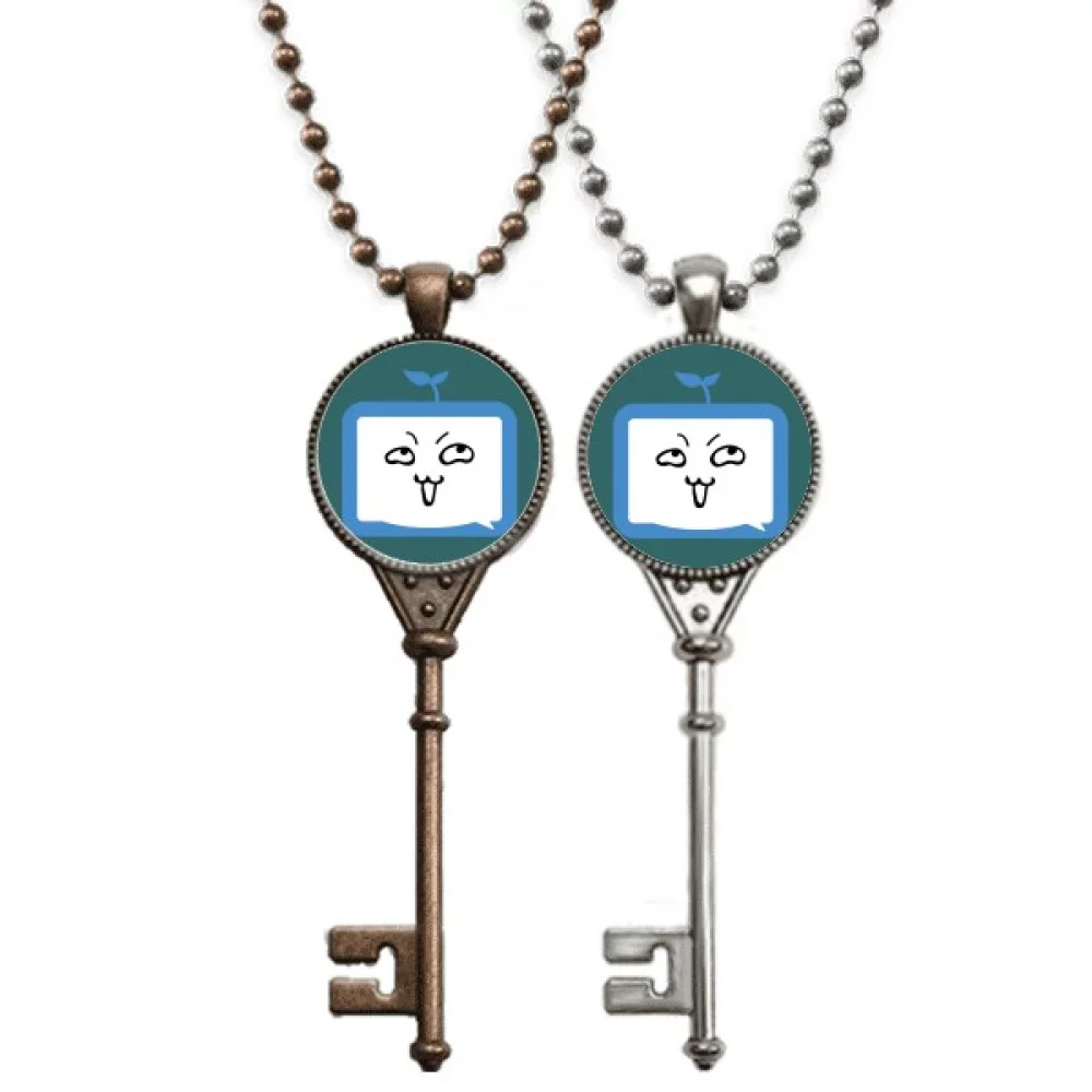 Saplings Insidious Small TV Face Original Key Necklace Pendant Jewelry Couple Decoration