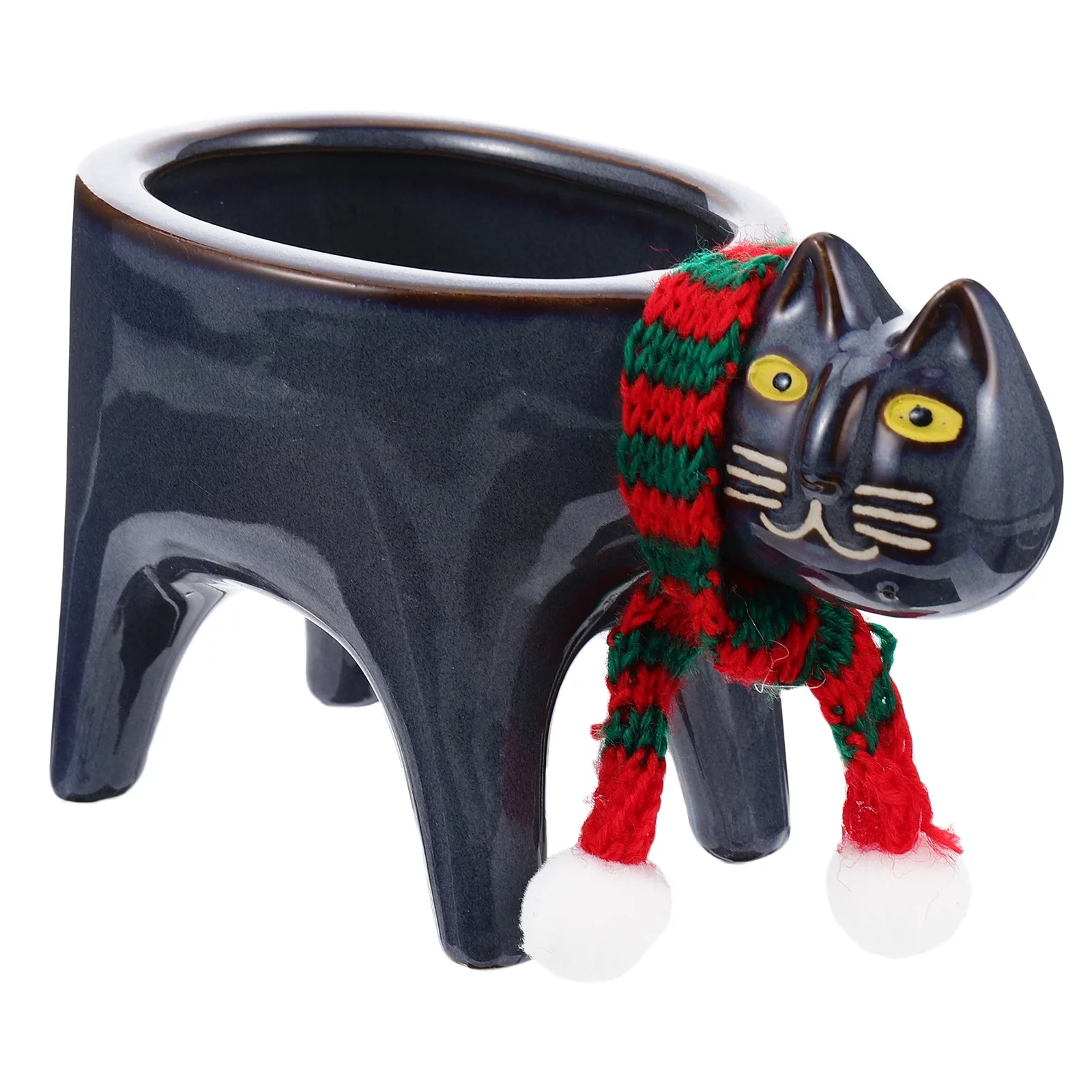 Gongxipen Lovely Cartoon Flower Pot Cat Planter Ceramic Planting Container Decoration