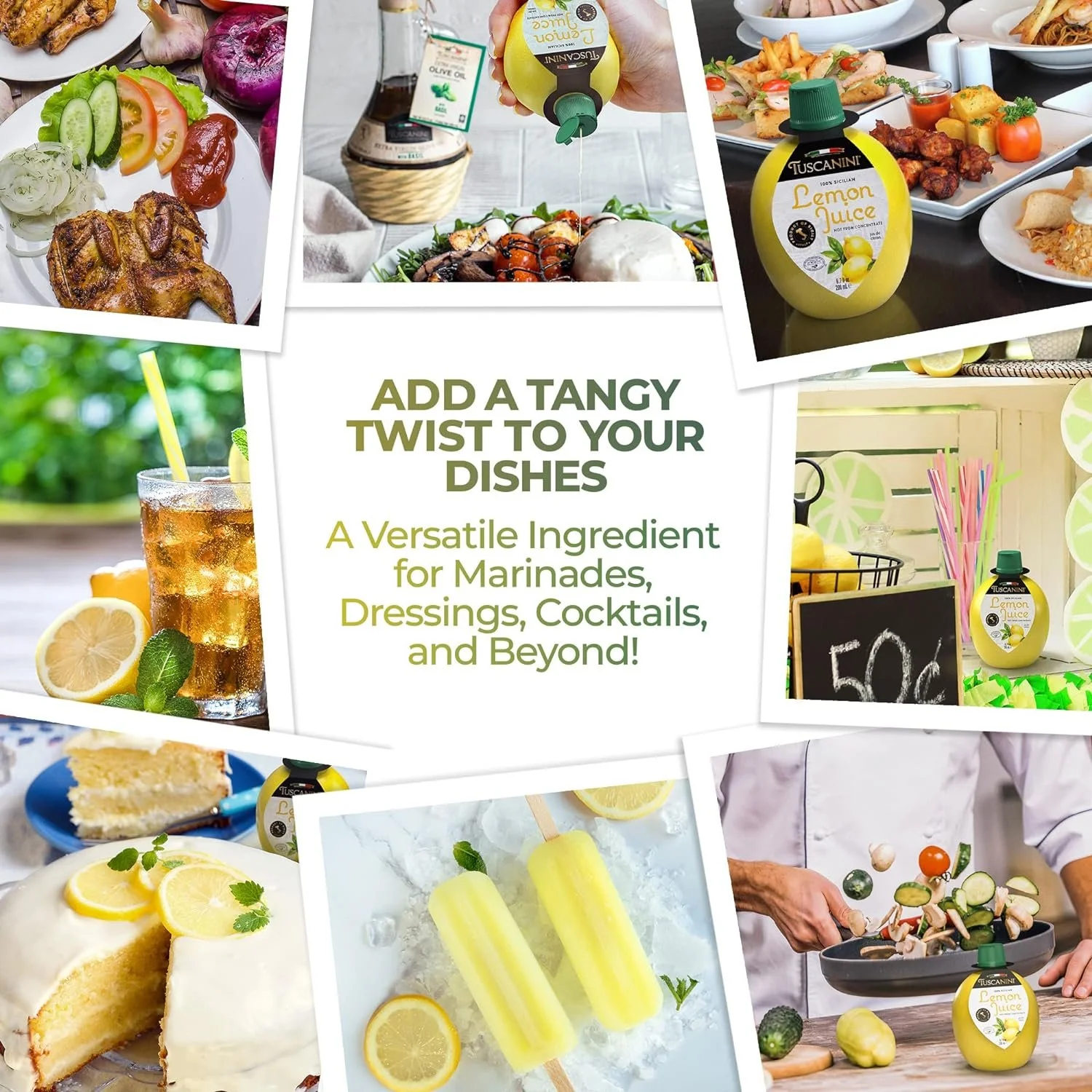 Tuscanini 100% Sicilian Lemon Juice, Not from Concentrate, 6.7oz Lemon Shaped Squeeze Bottle 3 Pack No Water Added  Product of Italy  Certified Kosher Including Passover