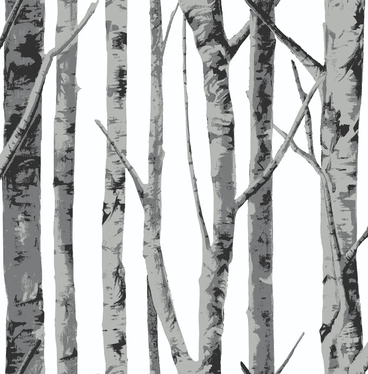 NextWall  Birch Trees Peel and Stick Removable Wallpaper - 20.5 in. W x 18 ft. L