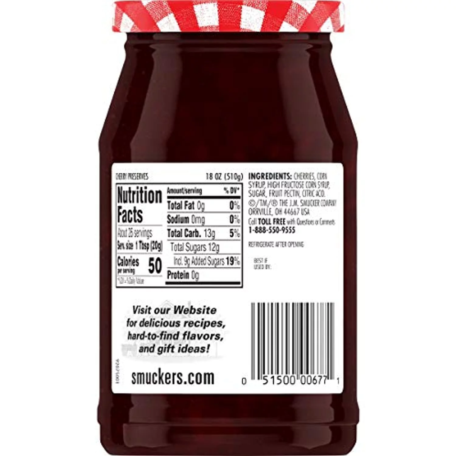 Smucker's Cherry Preserves, 18 Ounce (Pack of 6)