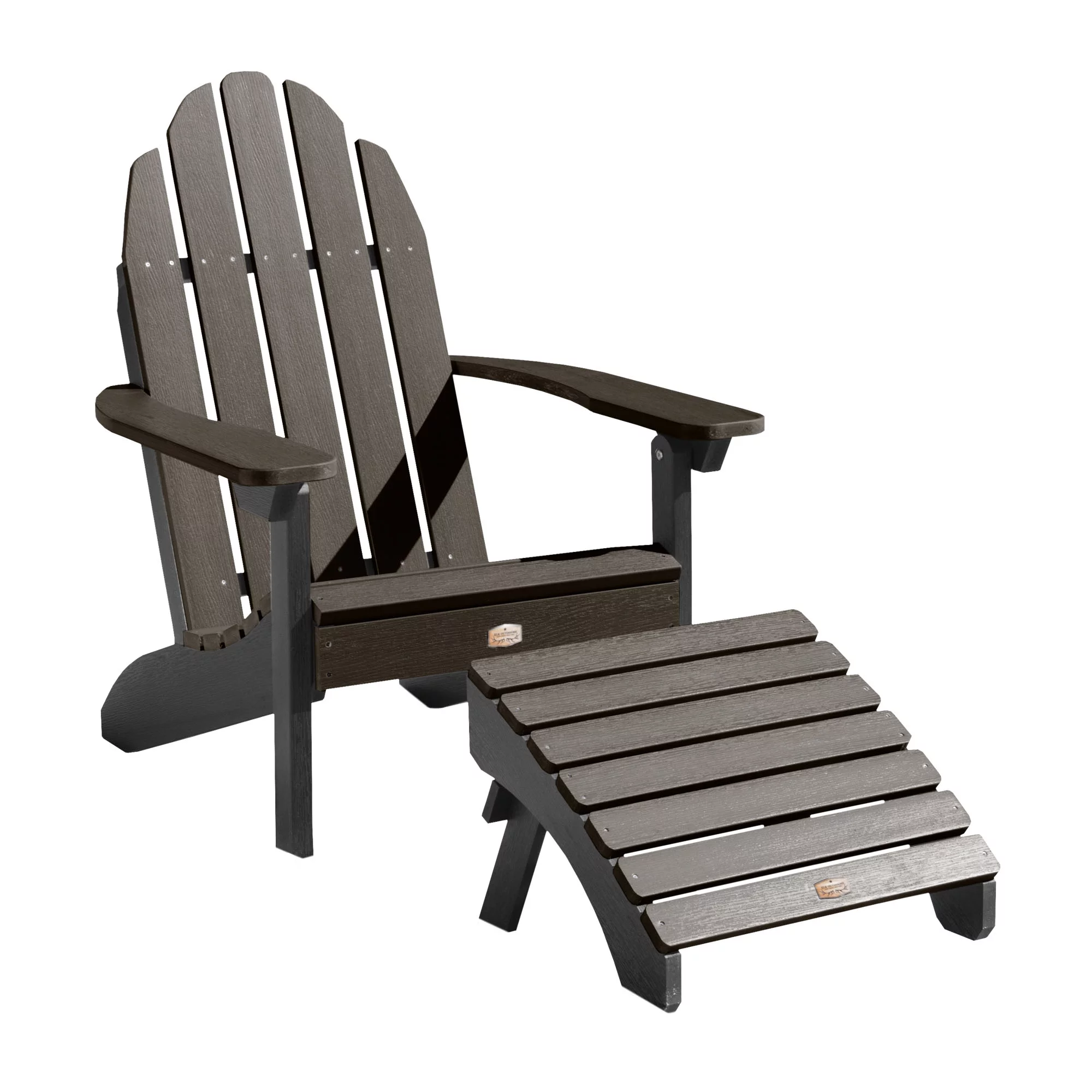 1 Essential Adirondack Chair with 1 Essential Folding Ottoman