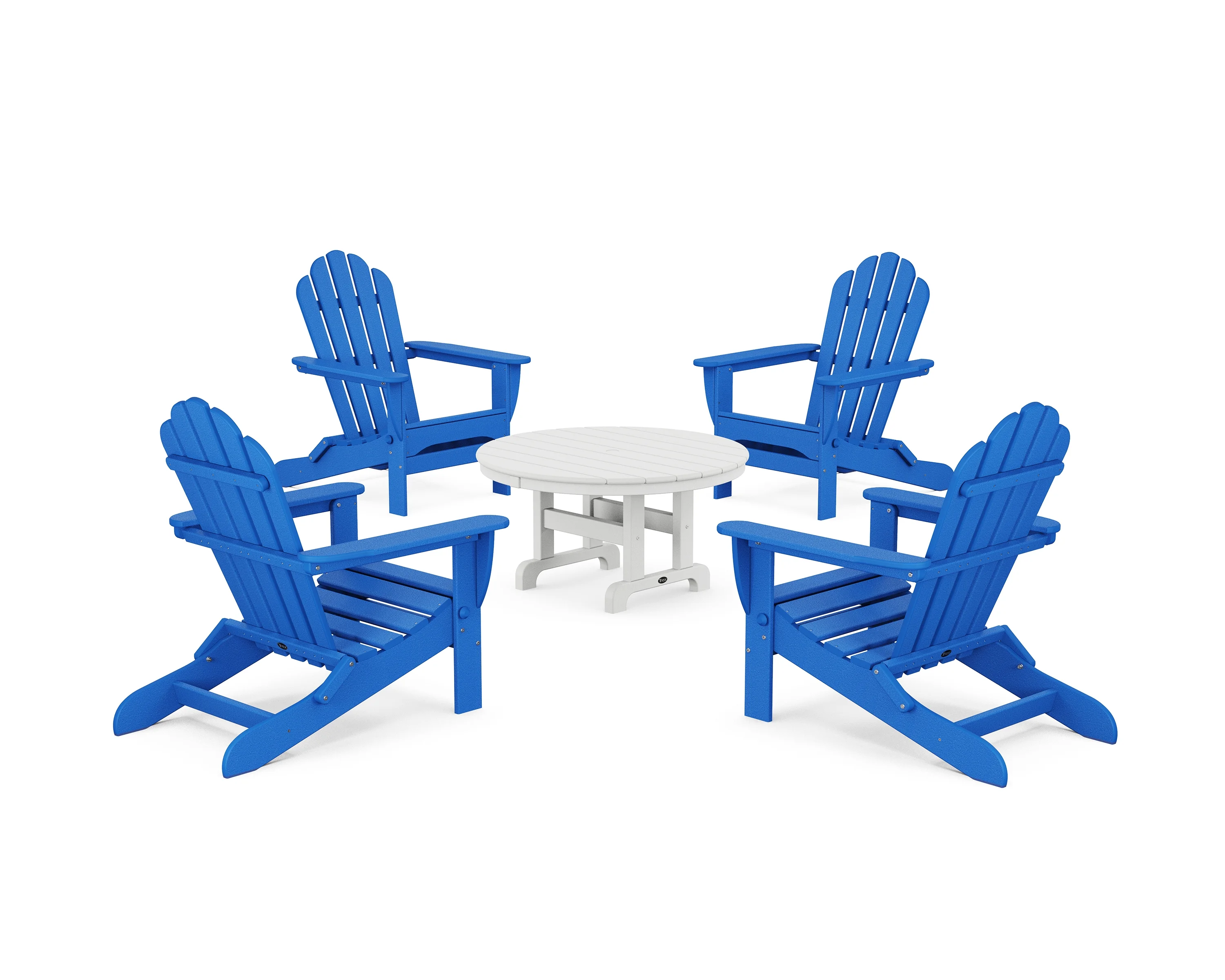 Trex® Outdoor Furniture™ 5-Piece Monterey Bay Folding Adirondack Chair Conversation Group in Pacific Blue