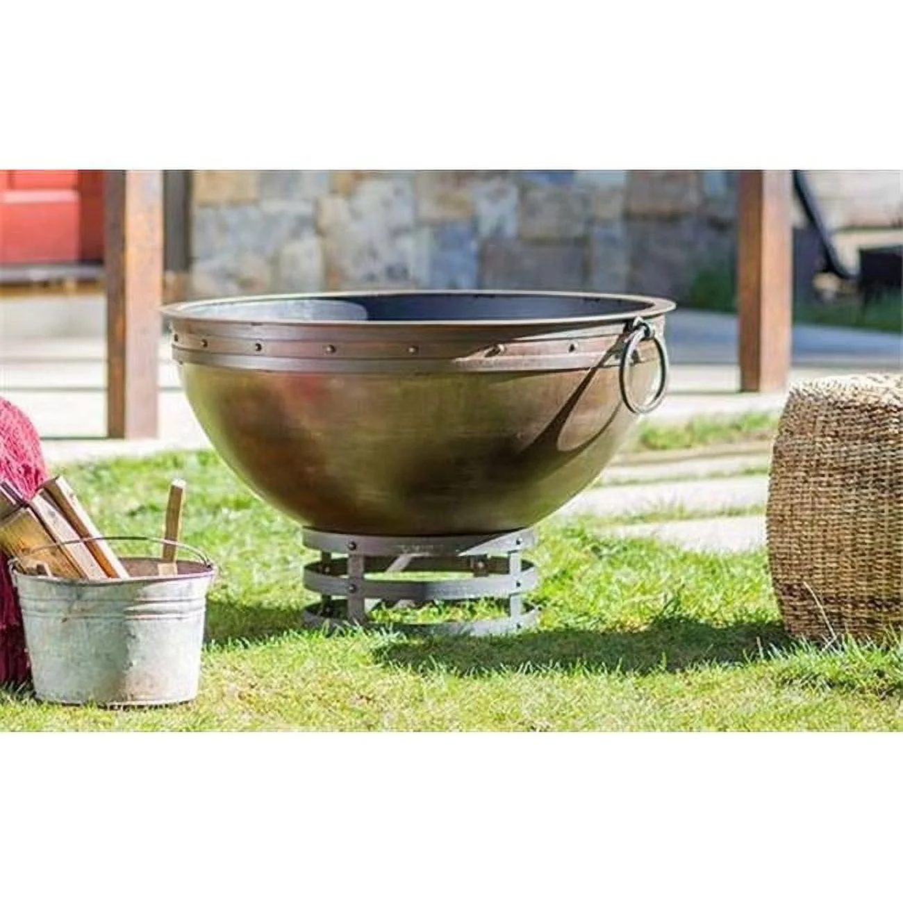 Cedar Creek Sculptures  Death Star Fire Pit - Wood Burning