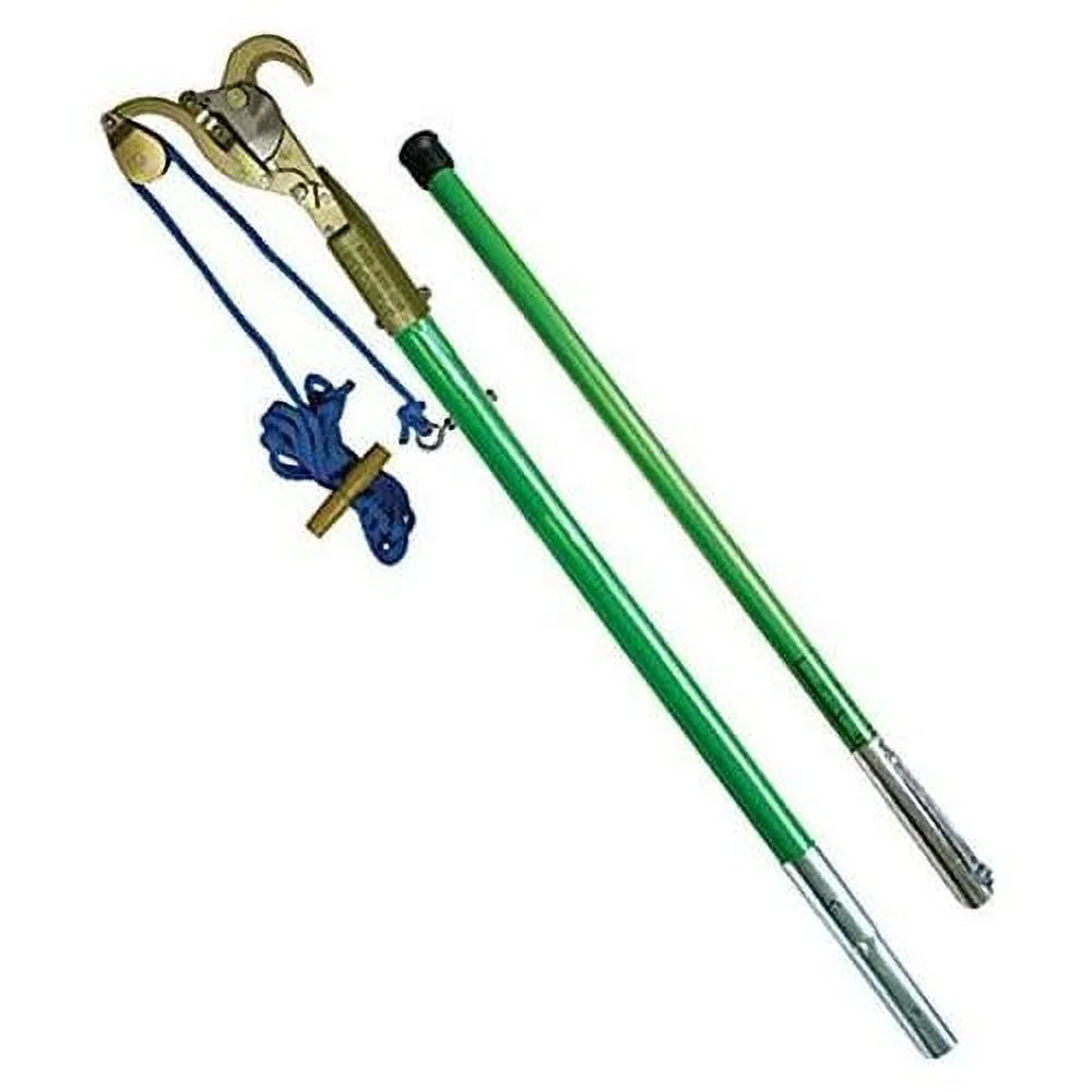 Hollowcore Fiberglass Landscaping Kit: Includes Pruner Mounted On Pole, Base Pole, And Pruner Rope