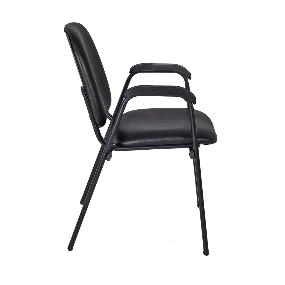 Belen Kox Ace Vinyl Stack Chair- Black